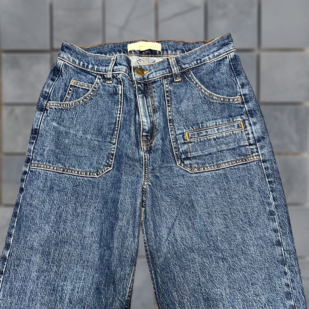 Vintage VINTAGE Seventy Mochi Queenie Jeans Womens 29 Flare High Rise Blue Denim 30x30 Womens Size 29" - 1 Thumbnail