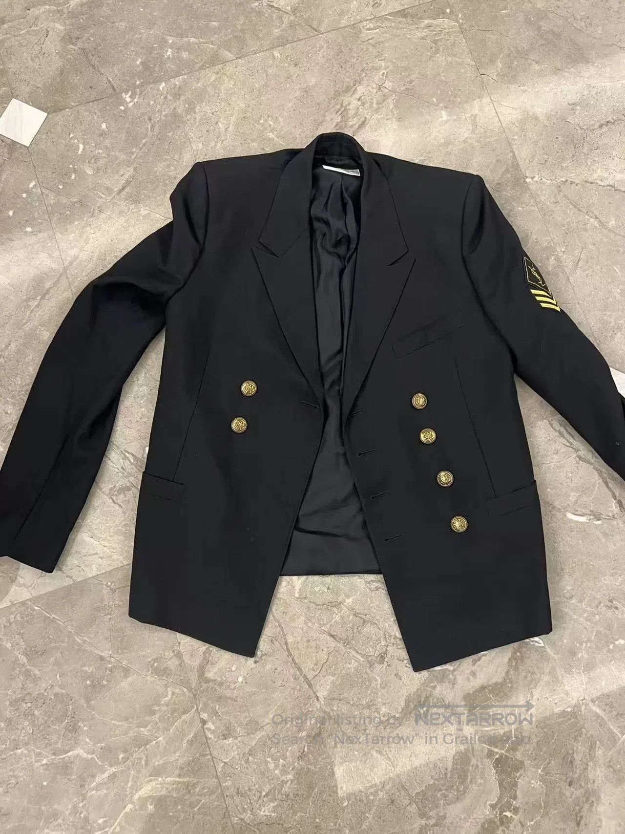 Yves Saint Laurent Saint Laurent Double-Breasted Black Blazer. Size US S / EU 44-46 / 1 - 1 Thumbnail