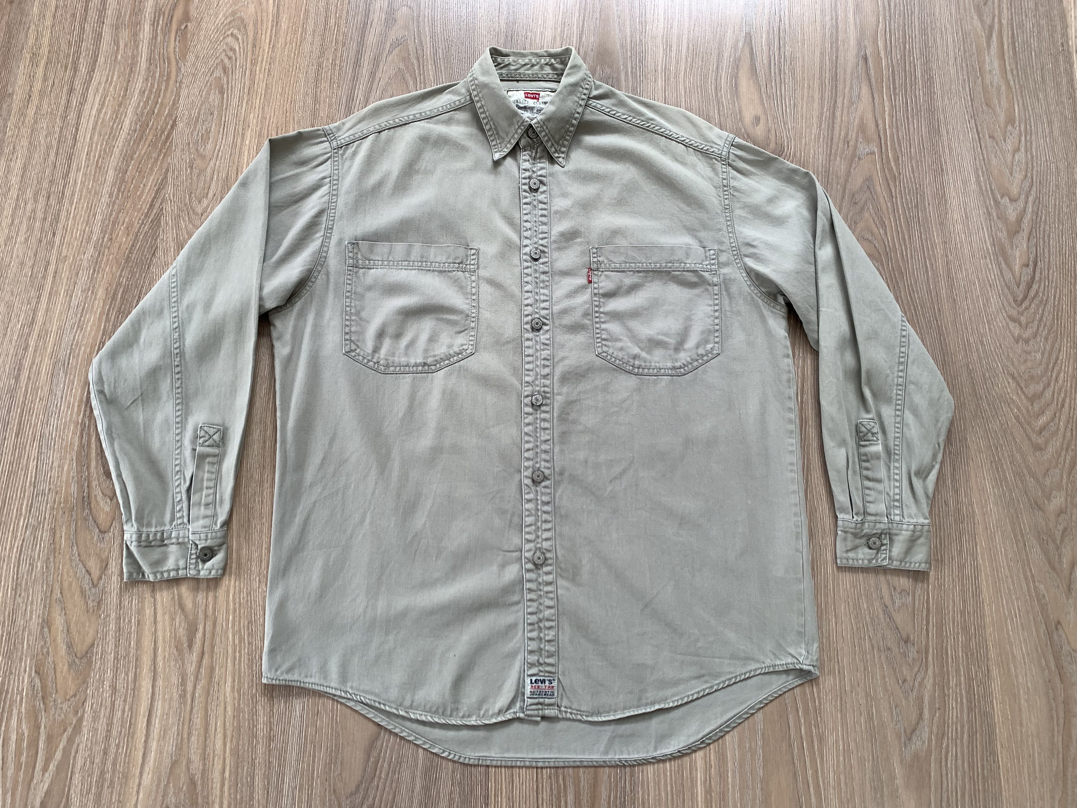 Levi's Men’s Levi’s Red Tab Vintage Beige Work Denim Shirt Size US XL / EU 56 / 4 - 2 Thumbnail