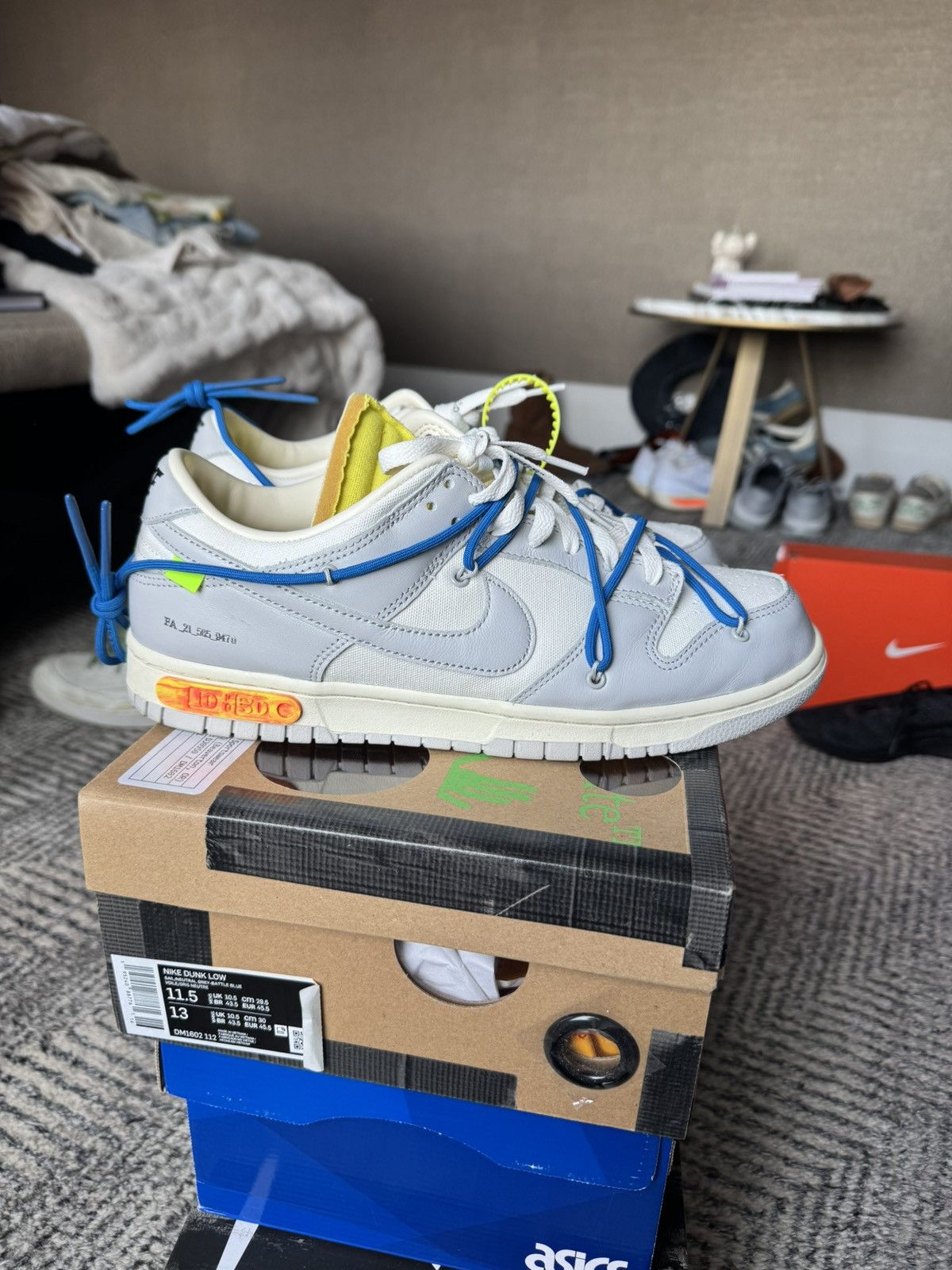 Nike Like Dunk Low Off White Lot 10 men’s size 11.5 Size US 11.5 / EU 44-45 - 3 Thumbnail