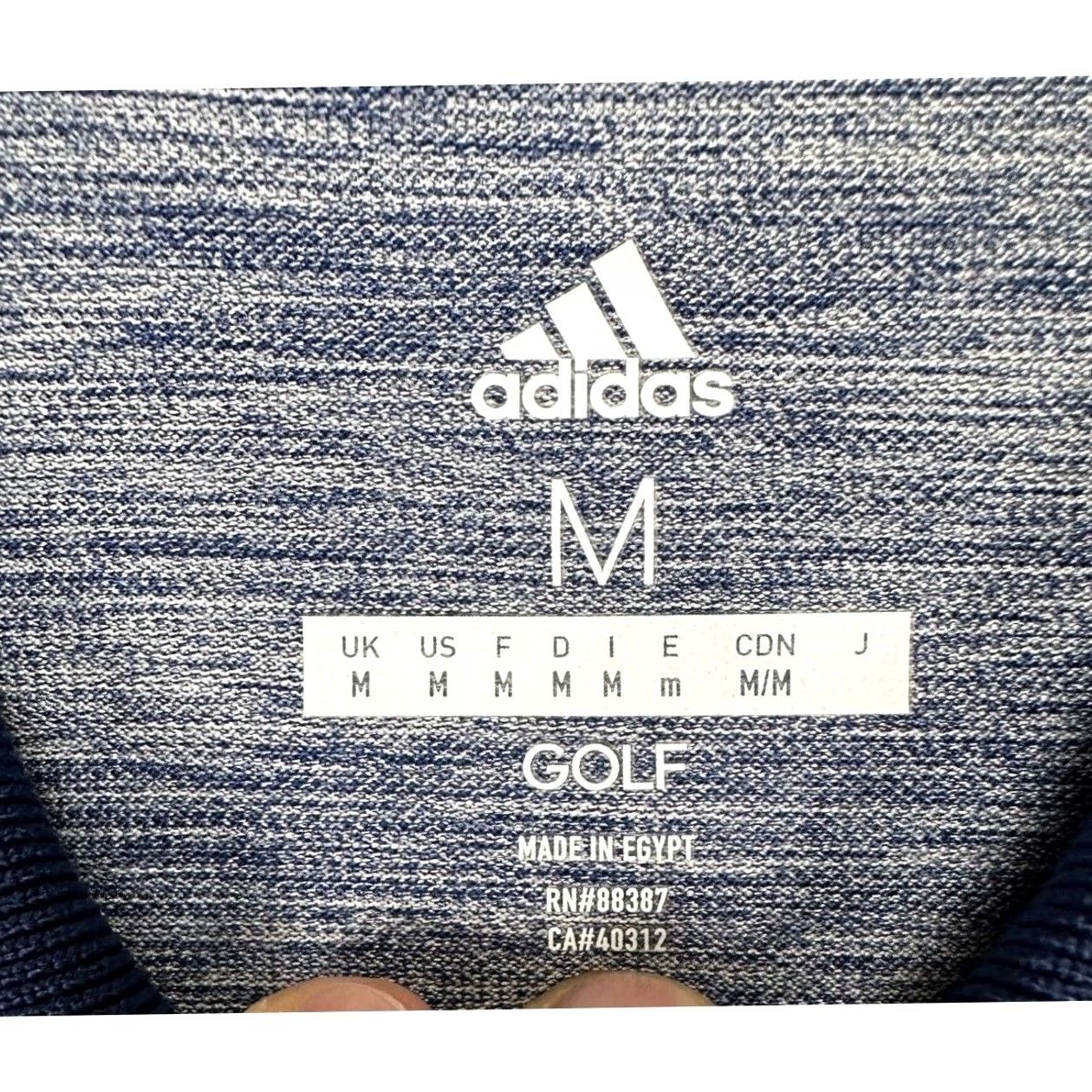 Adidas Adidas Polo Shirt Mens Medium Heather Blue Polo Short Sleeve Golf Performance Moisture Wicking Athletic Casual Shirt Mens Size US M / EU 48-50 / 2 - 5 Thumbnail