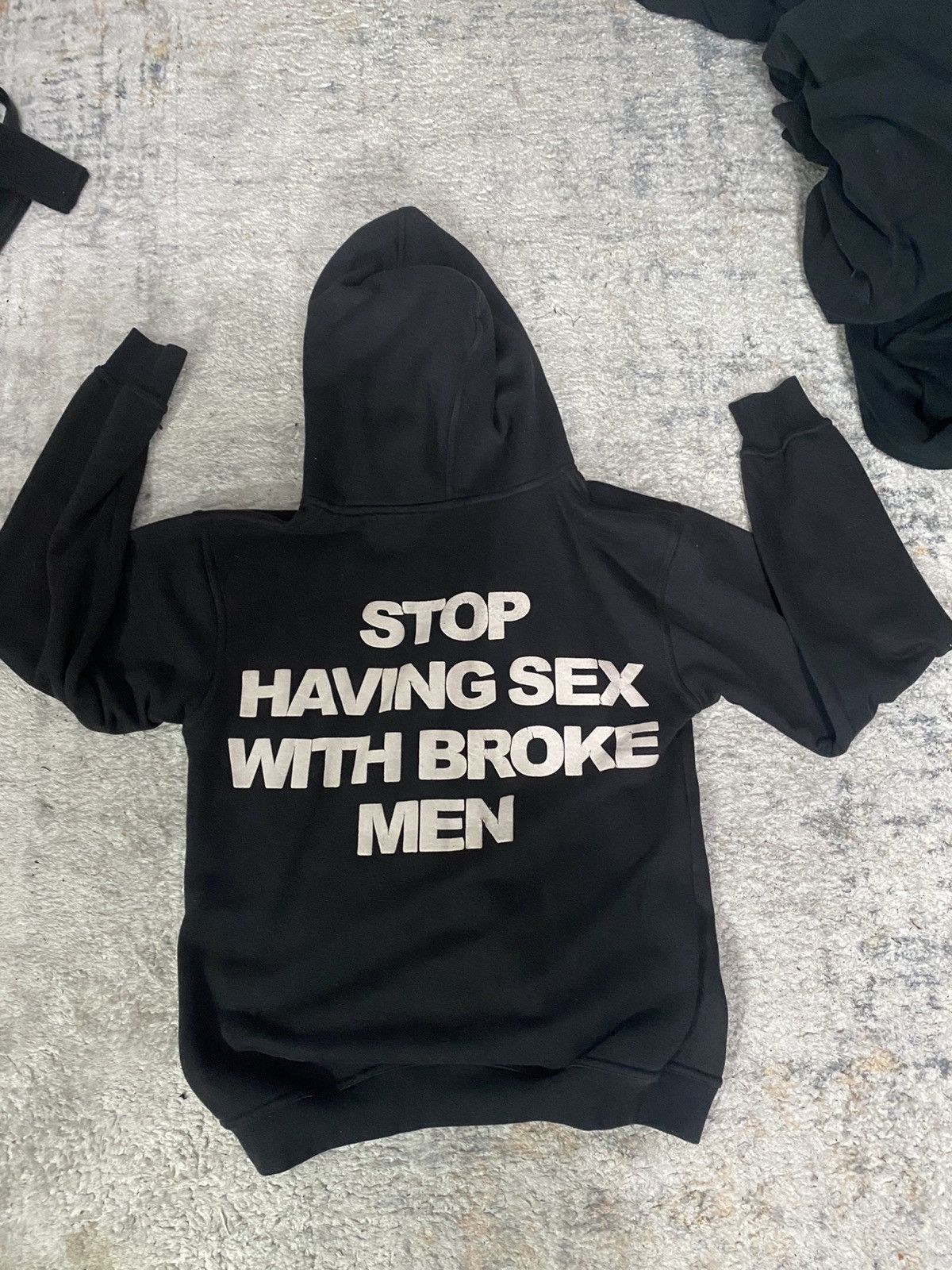 black hoodie stop having sex with broke men