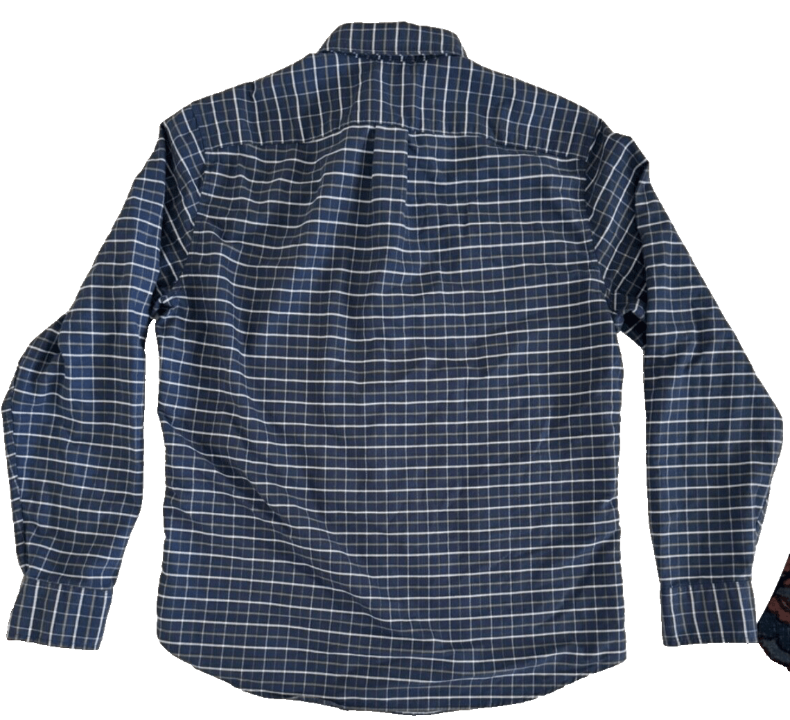 J.Crew J Crew Men's L Button Tattersall Flex Oxford Blue White Size US L / EU 52-54 / 3 - 2 Thumbnail