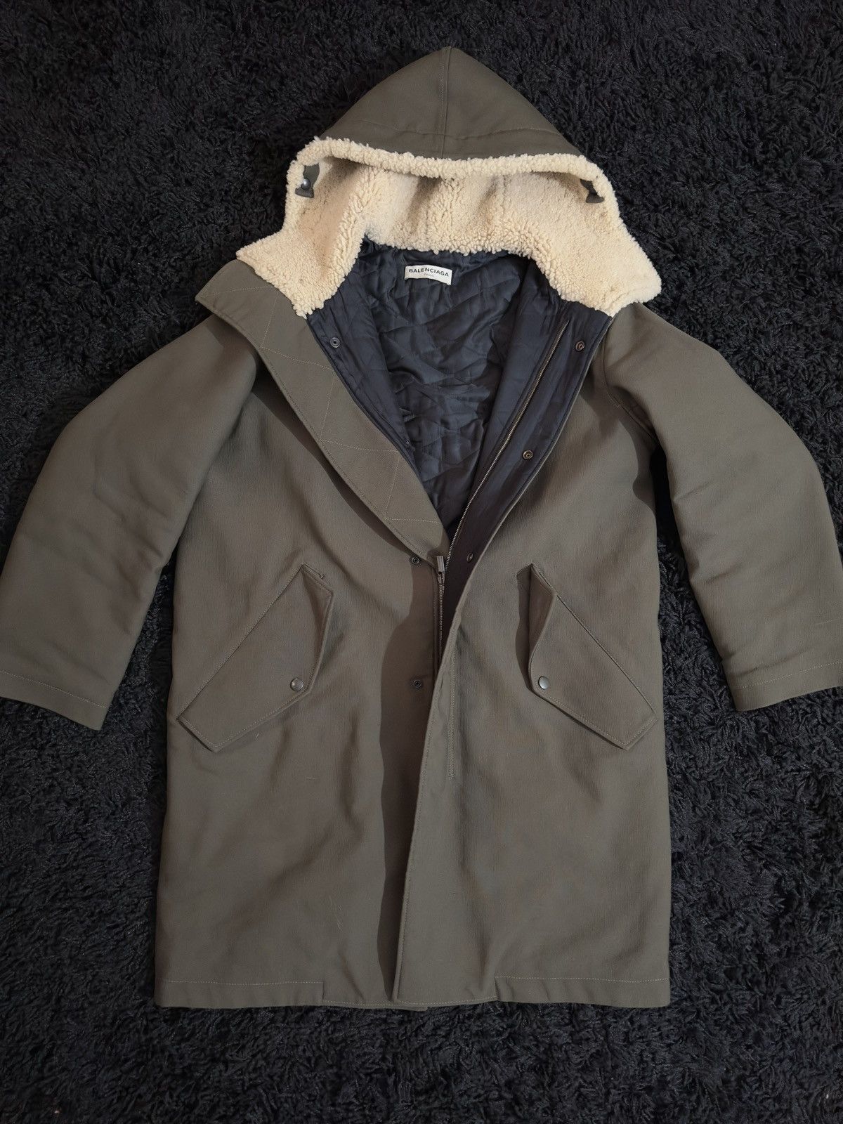 Balenciaga Balenciaga 2016 pre Fall Military parka sz46 oversized Size US S / EU 44-46 / 1 - 18 Thumbnail