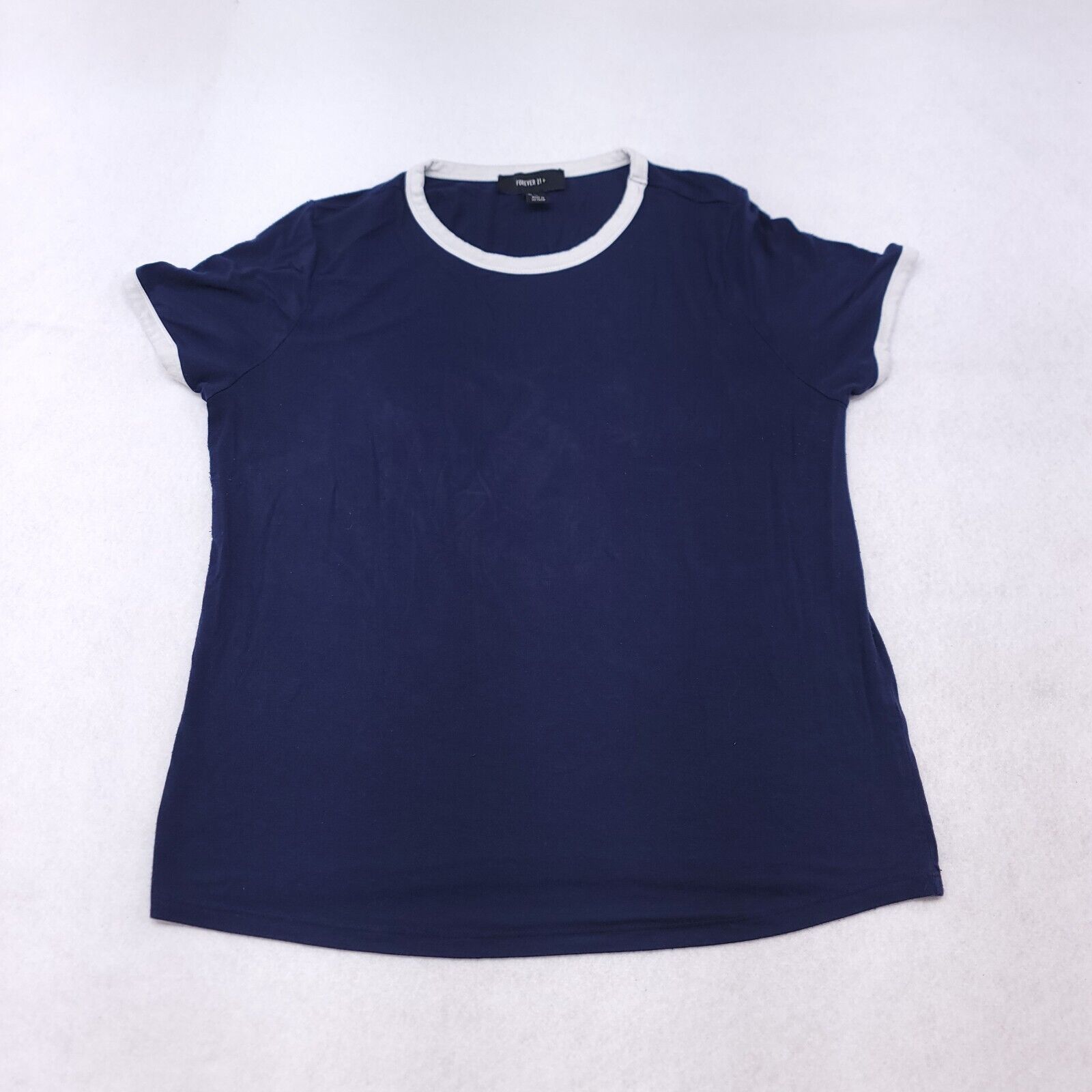 Forever 21 Forever 21 Casual Pullover Shirt Womens Size 0X Blue White Size XS / US 0-2 / IT 36-38 - 2 Thumbnail