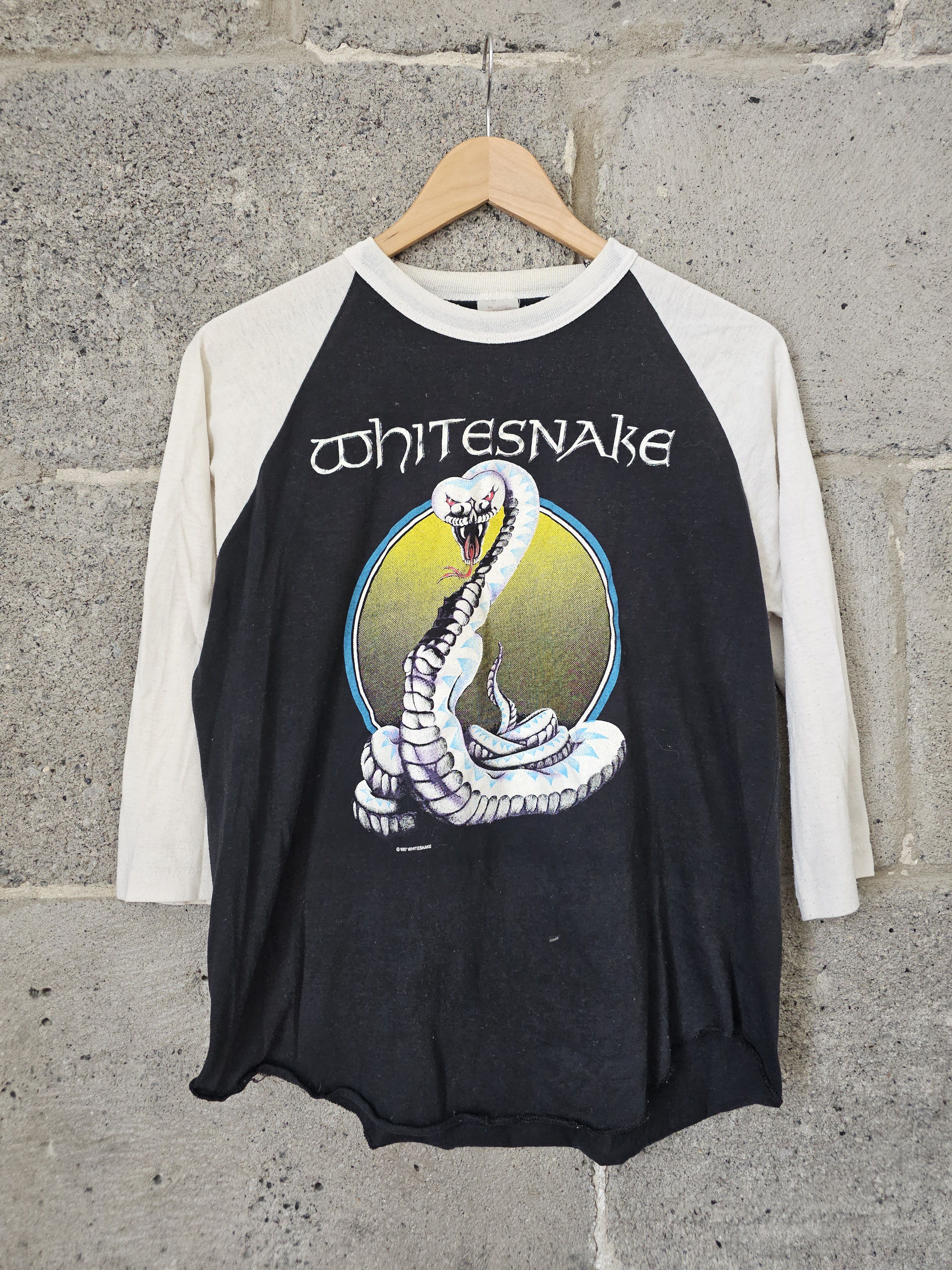 Vintage WHITESNAKE 1987 3/4 sleeve t-shirt