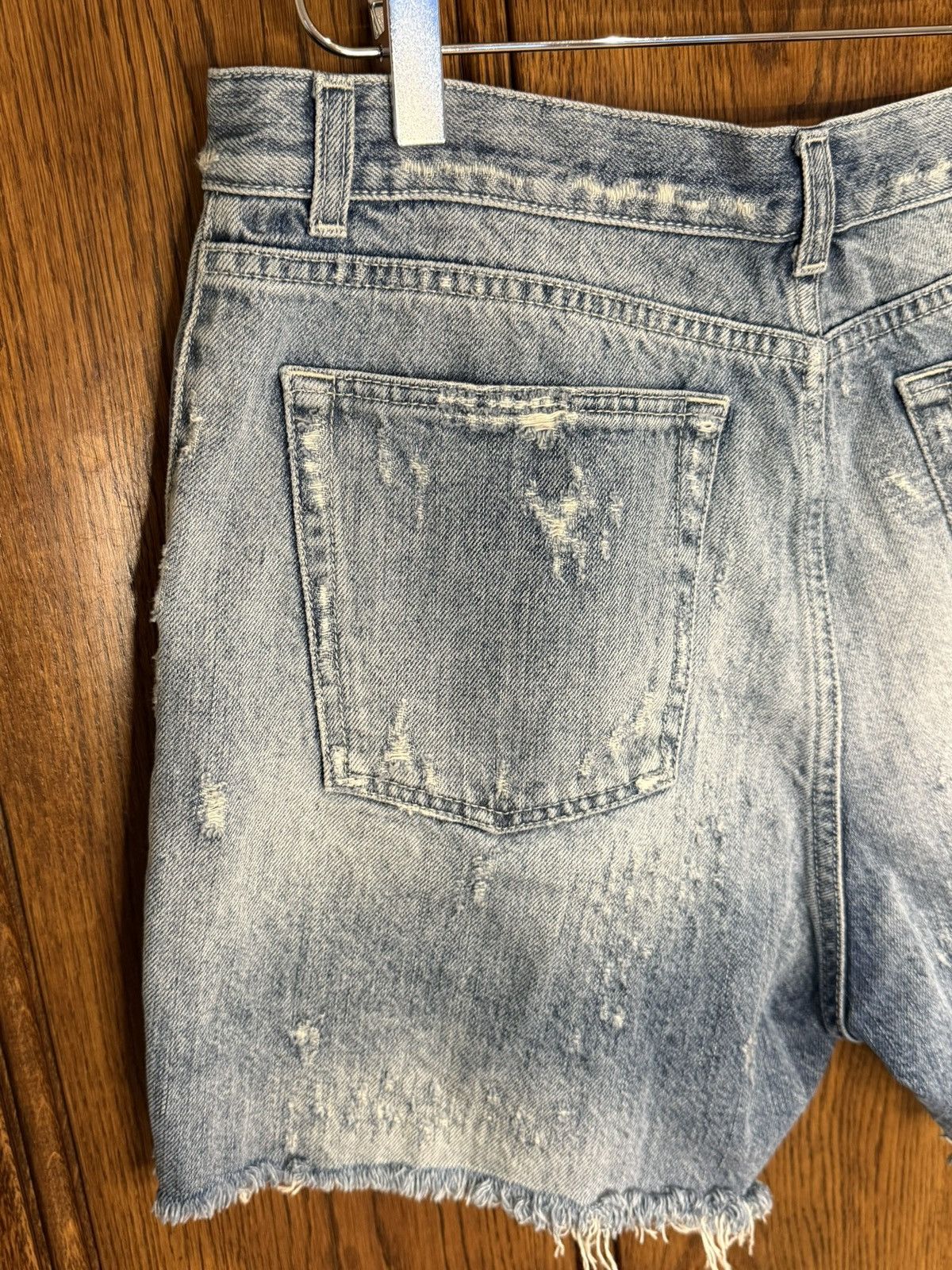 Saint Laurent Paris SS21 Saint Laurent hoochie daddy denim shorts 31 raw hem Size US 31 - 17 Thumbnail