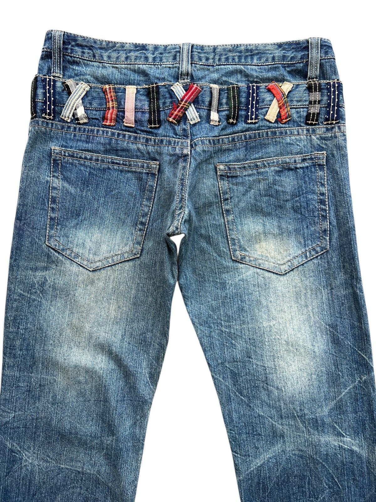 Japanese Brand QT Faded Double Waist Straight Denim Jeans 33x31 Size US 33 - 5 Thumbnail