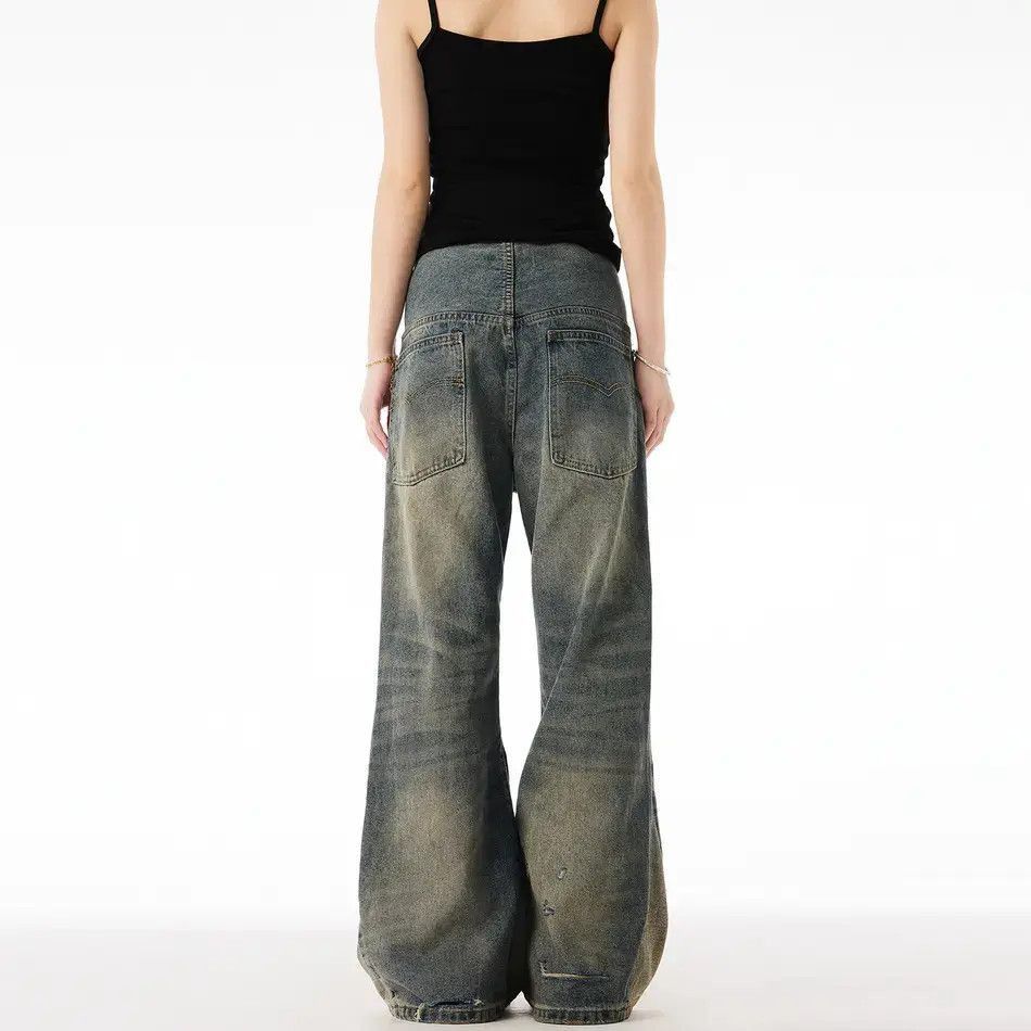 Japanese Brand Retro loose high street straight leg jeans Size US 32 / EU 48 - 4 Thumbnail