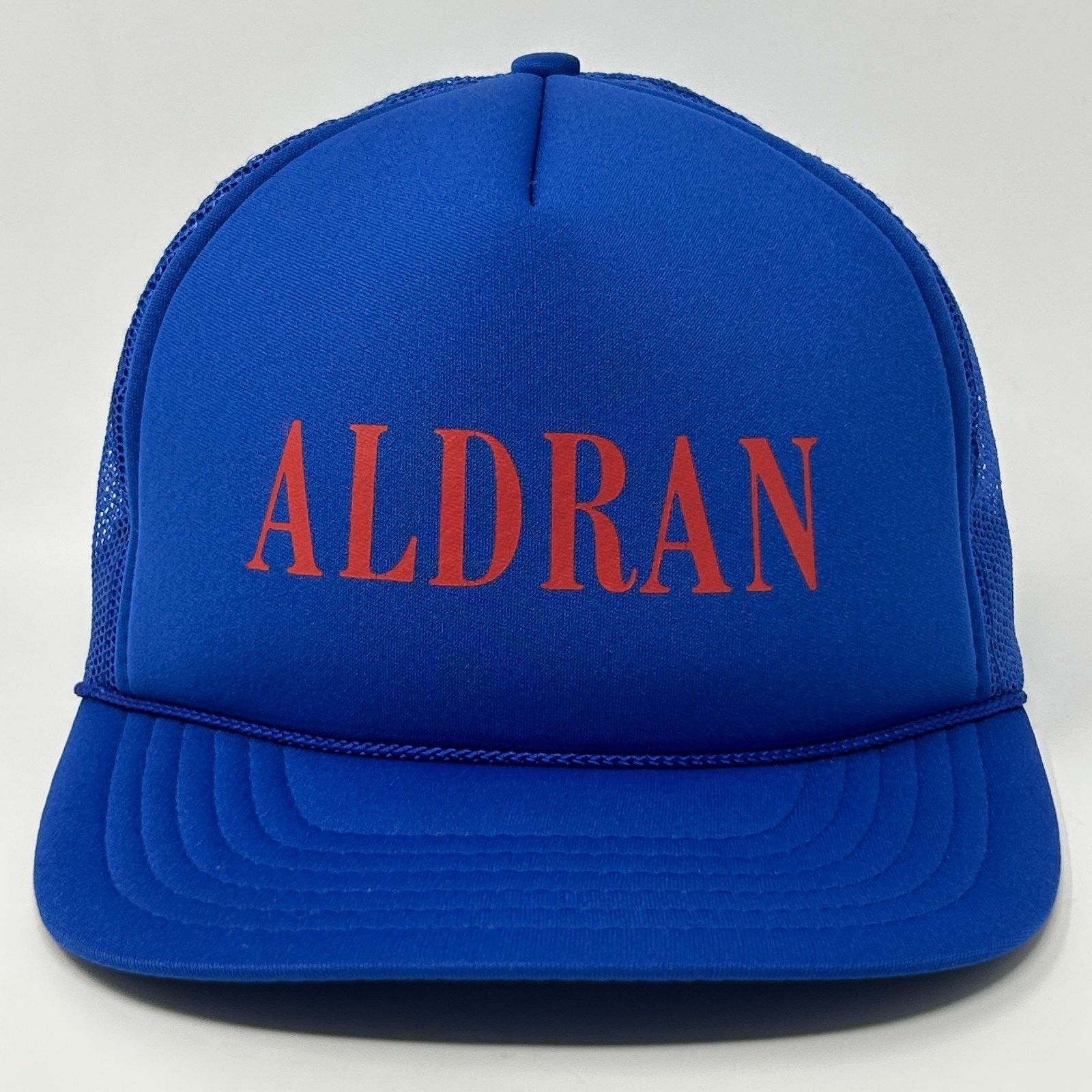 Vintage Vintage 90s Aldran Trucker Hat Baseball Cap 5 Panel Blue Size ONE SIZE - 1 Thumbnail