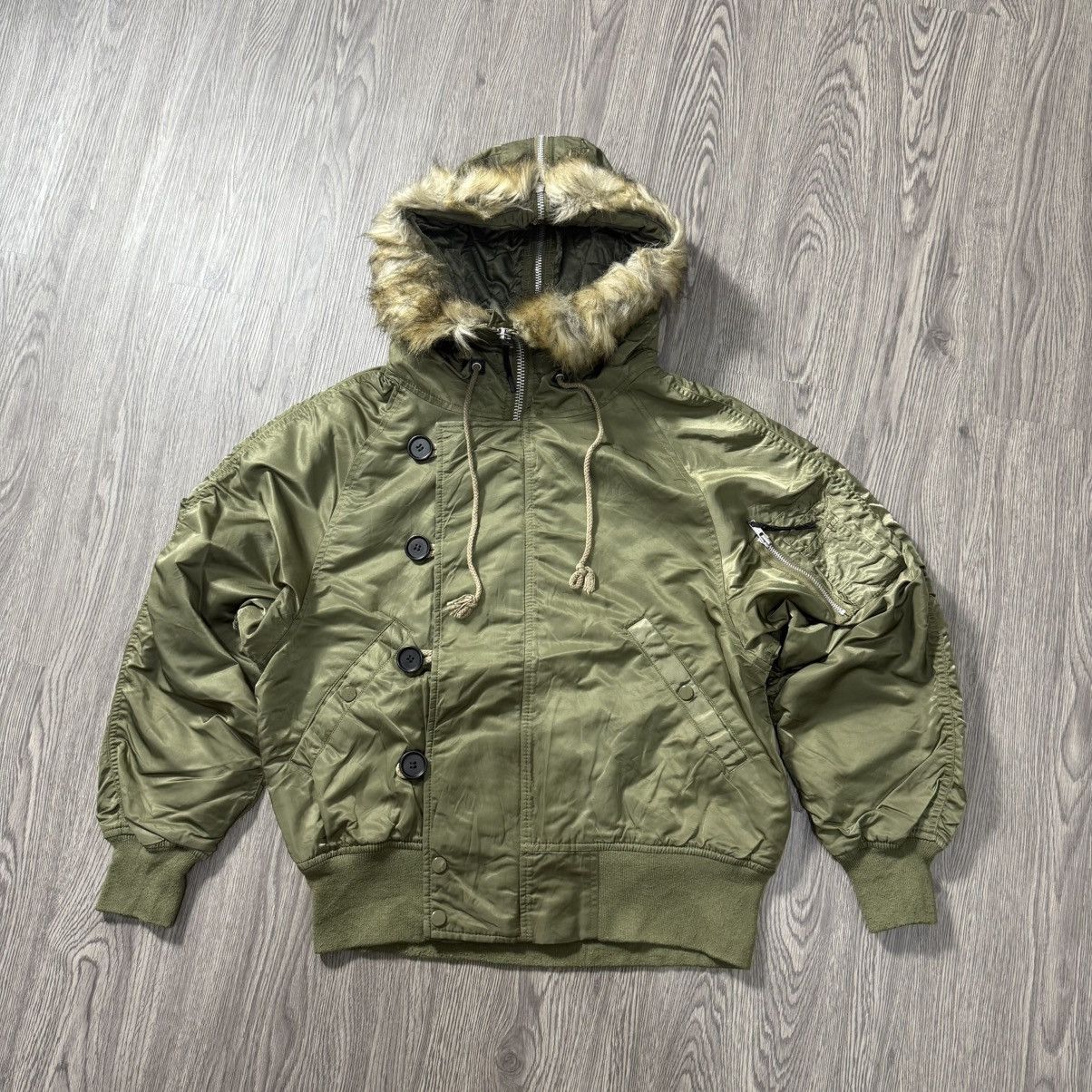 Japanese Brand Jeanasis Fur Alpha Industries Style Y2K Size US L / EU 52-54 / 3 - 2 Thumbnail