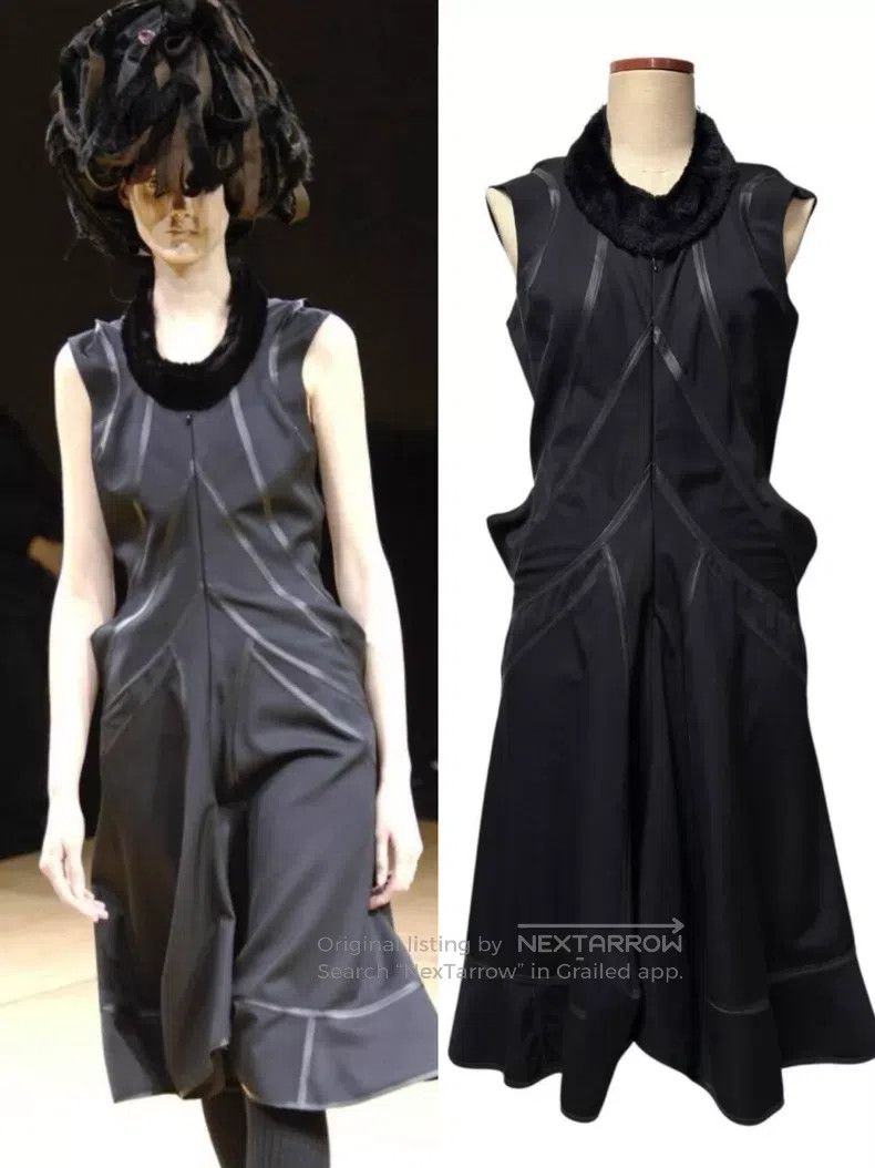 Junya Watanabe JUNYA WATANABE Asymmetrical 3D Cut Mermaid Fur Collar Vest Size M / US 6-8 / IT 42-44 - 1 Thumbnail