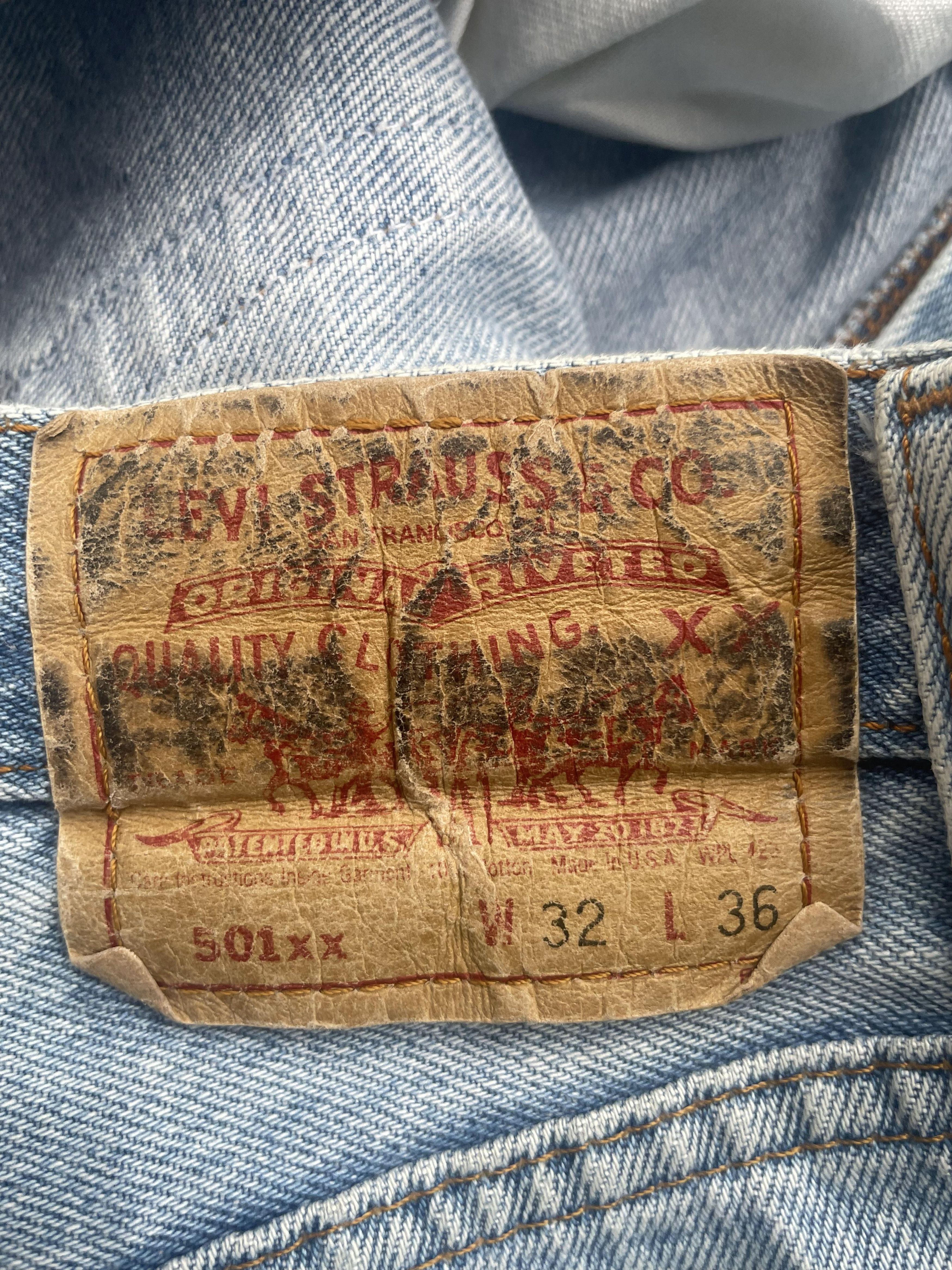 Levi's Vintage 1991 Levis 501 XX e Painted denim Size US 30 / EU 46 - 7 Thumbnail