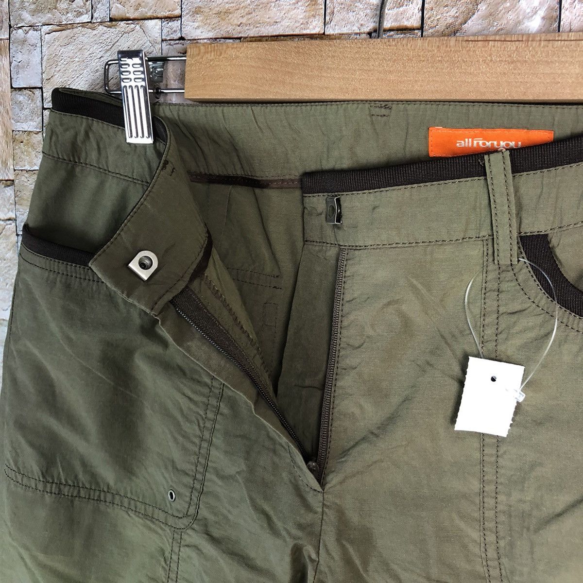 Japanese Brand All Ror You Green Cargo Multipocket Pants #A604 Size 28" / US 6 / IT 42 - 14 Thumbnail