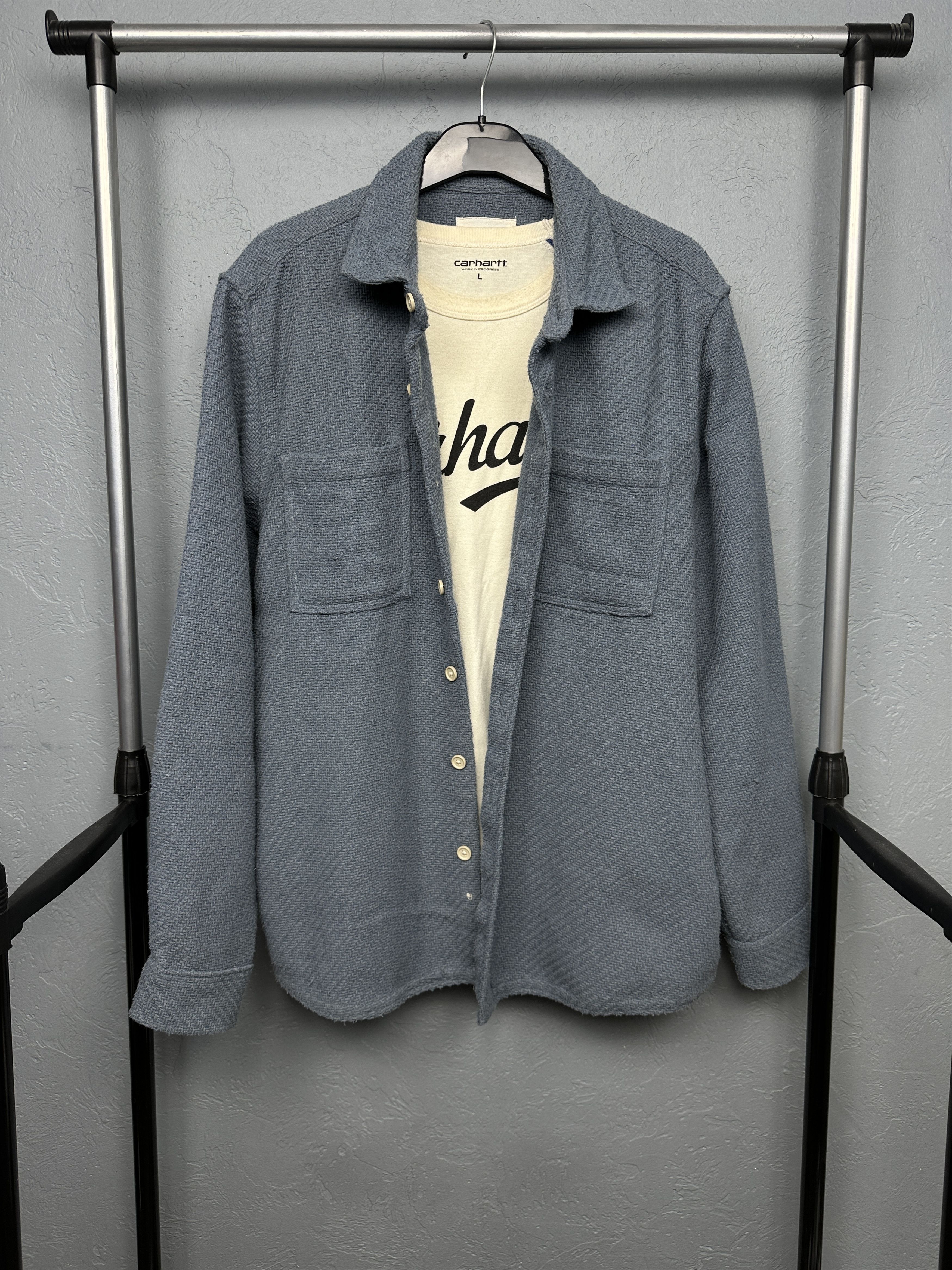 Folk Folk Mens Overshirt Jacket Heavy Cotton Flannel Shirt Size US XL / EU 56 / 4 - 1 Thumbnail