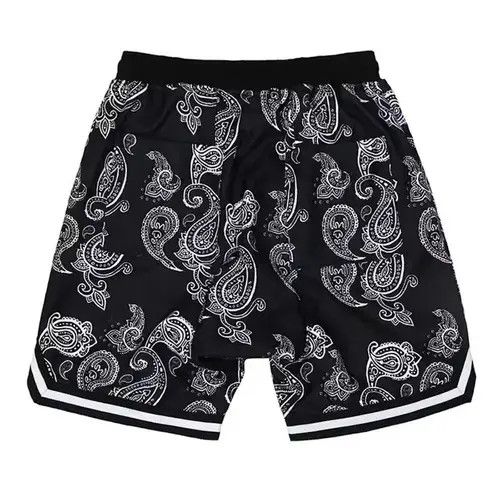 Japanese Brand 20AW Indigo Union Japan Black Bandana Paisley Jersey Shorts Size US 32 / EU 48 - 1 Preview