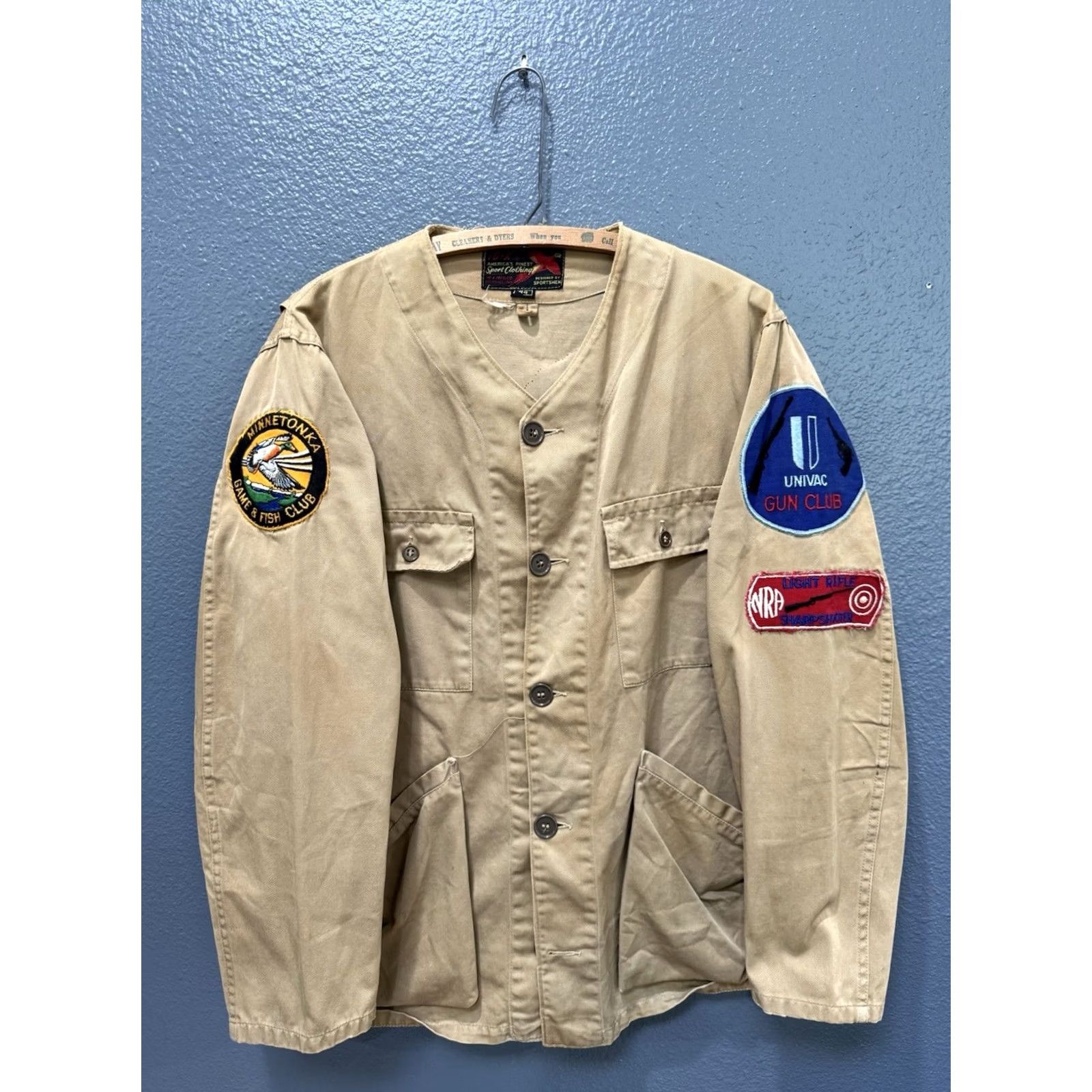Vintage VINTAGE 50’s 10X Mens Cotton Hunting Jacket Large USA Made Jacket Mens L Brown Hunting 44 USA Size US L / EU 52-54 / 3 - 3 Thumbnail