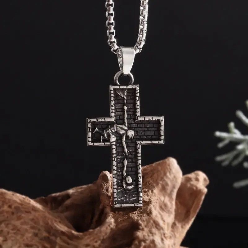 Other Savior's Cross Pendant Lucky Prayer Good Luck Necklace Size ONE SIZE - 1 Thumbnail