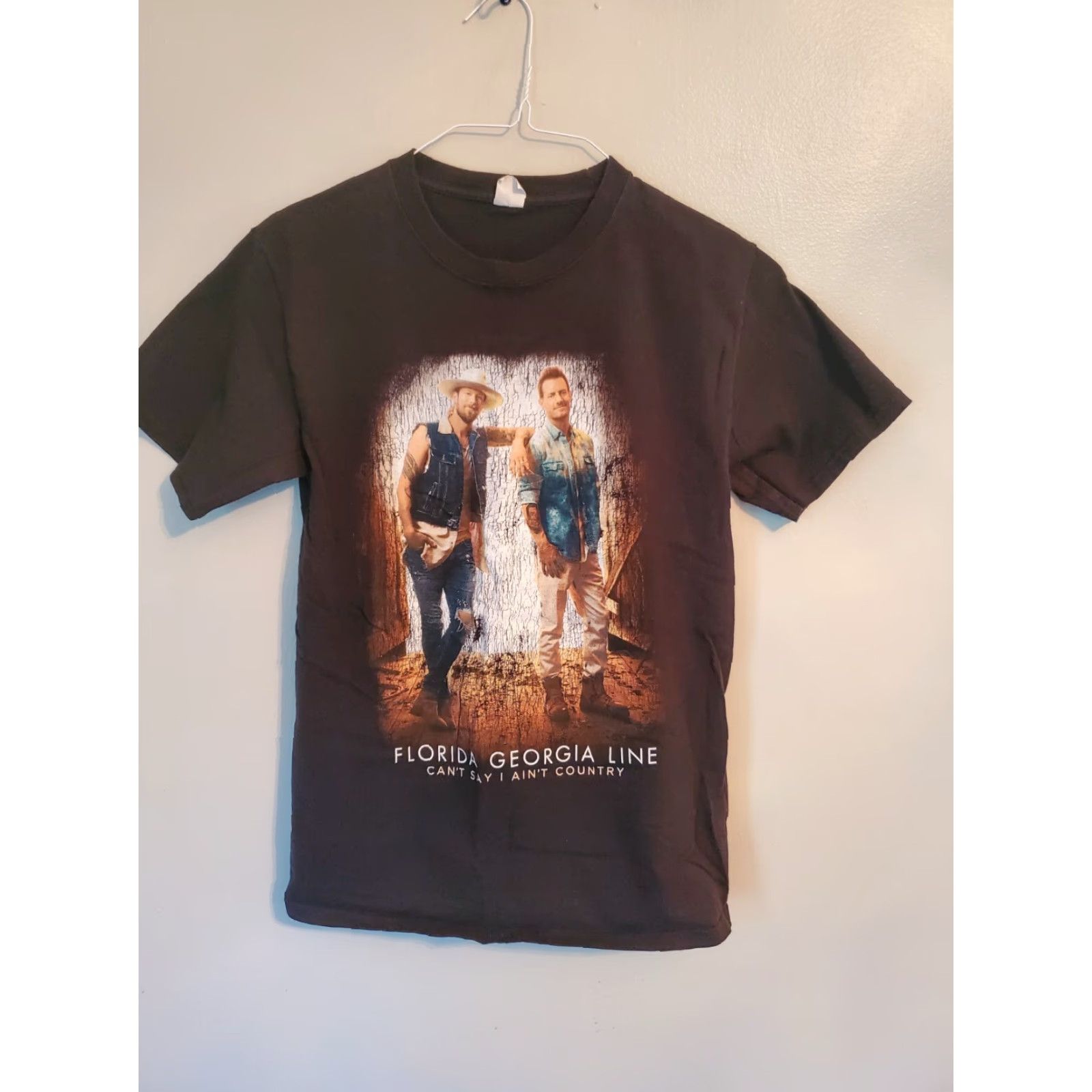 Hanes Florida Georgia Line Concert T-Shirt Small Cant Say I Aint Country Tour Mens Size S Black Hanes Cotton Crew Neck Graphic Tee Band Shirt Size US S / EU 44-46 / 1 - 2 Thumbnail