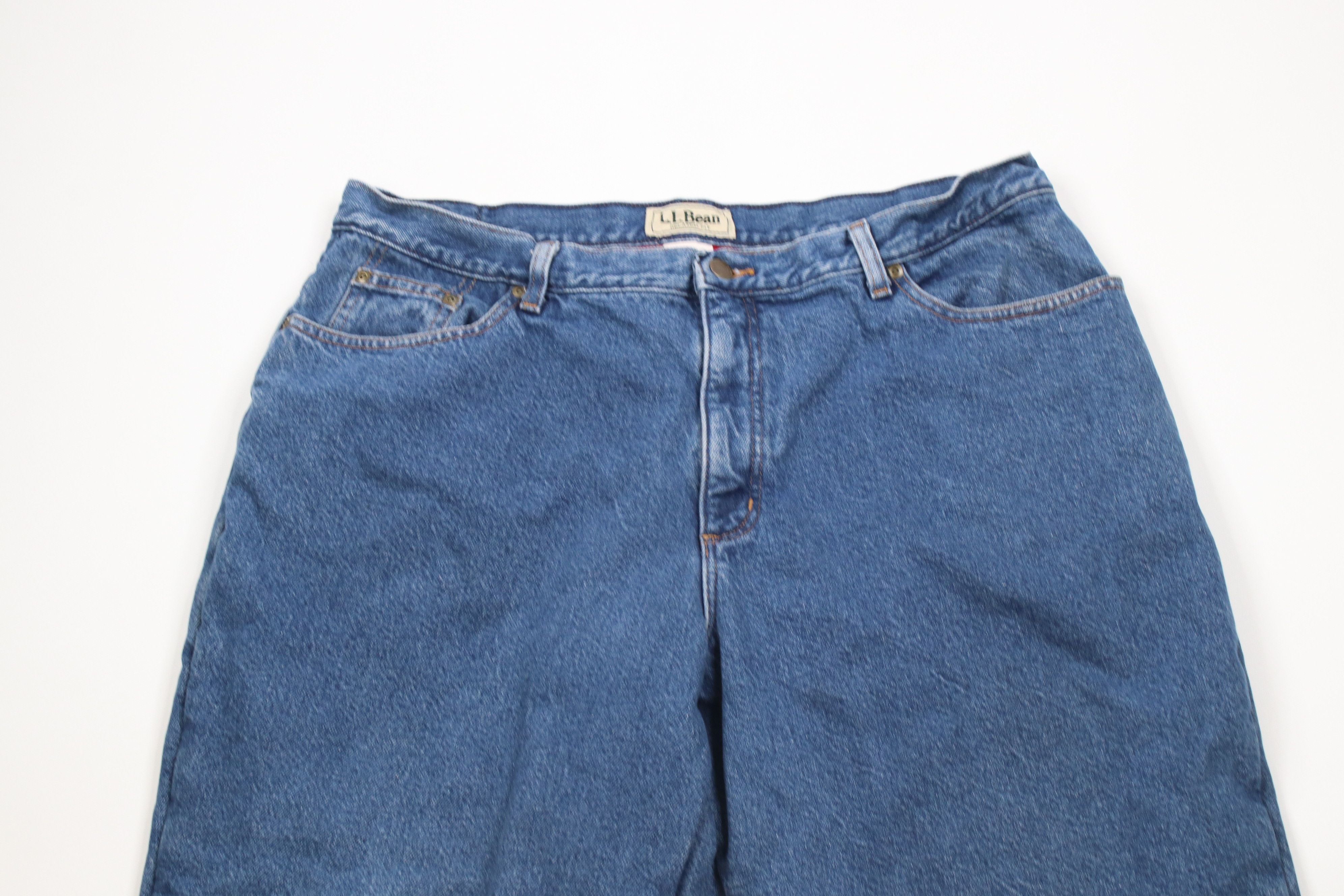 L.L. Bean × Vintage Vintage 90s LL Bean Relaxed Fit Fleece Lined Heavy Jeans Size 42" / US 20 - 3 Thumbnail