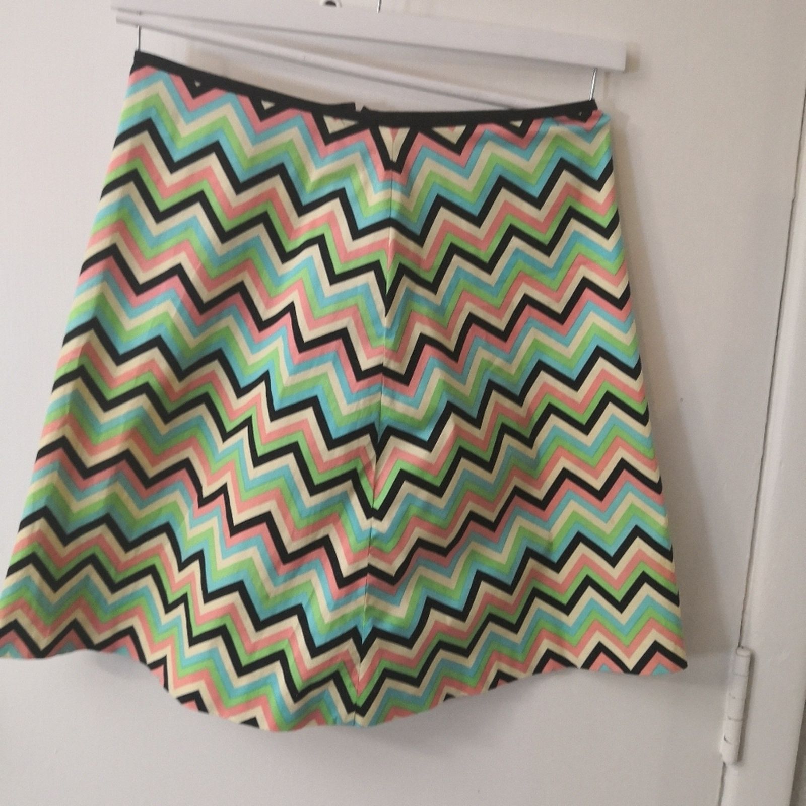 Tibi TIBI Multicolor Chevron Print A-Line Mini Skirt 2 Size 26" / US 2 / IT 38 - 1 Thumbnail