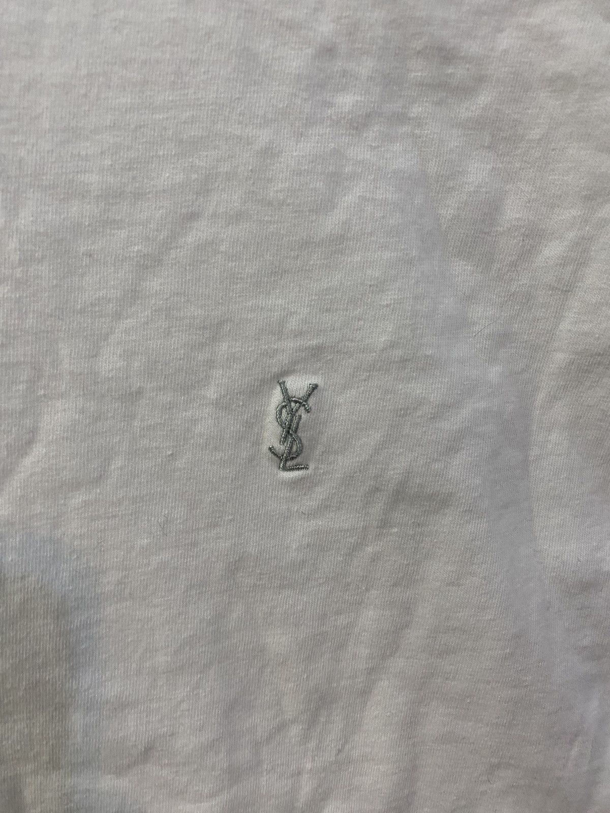 Yves Saint Laurent White YSL T-shirt Snow Size US L / EU 52-54 / 3 - 3 Thumbnail