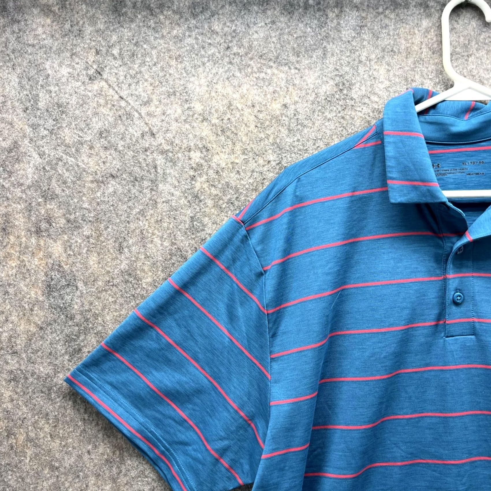 Under Armour Under Armour Polo Shirt Men XL Blue Striped HeatGear Loose Fit Shirt Size US XL / EU 56 / 4 - 3 Thumbnail