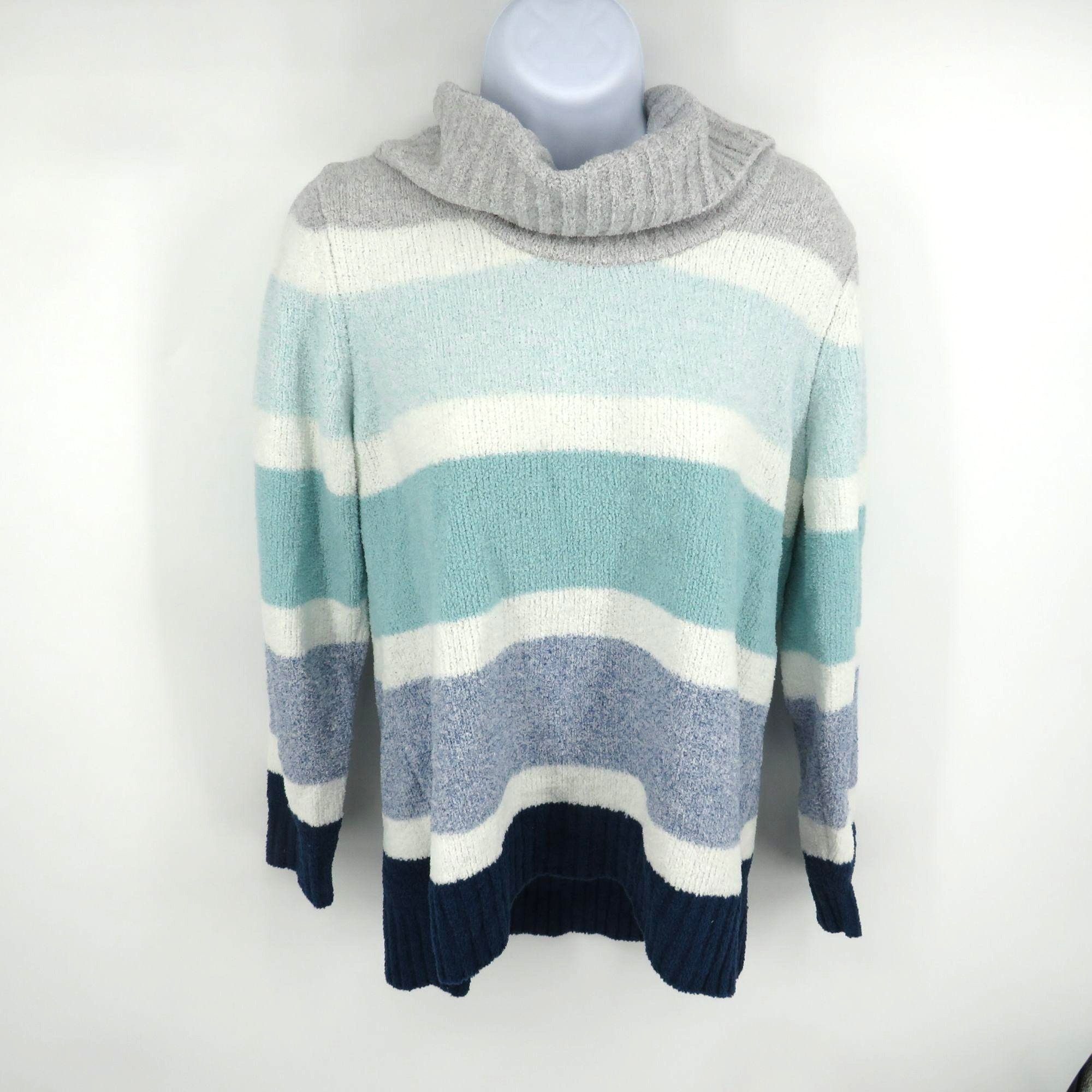 Style & Co Style & Co Striped Cowl Neck Sweater S Multicolor Soft Knit Size S / US 4 / IT 40 - 1 Thumbnail