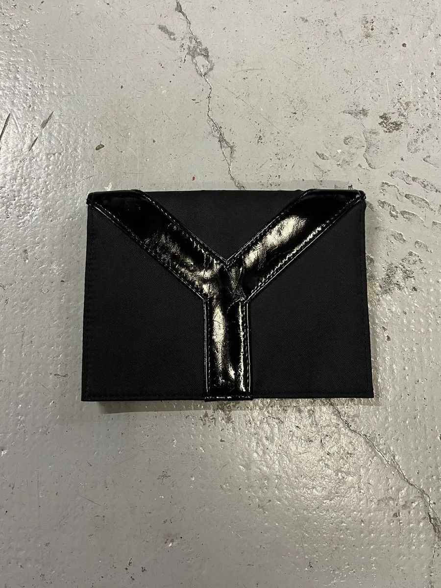 2000 YVES Saint Laurent Parfum Y Logo Black Wallet, Women's