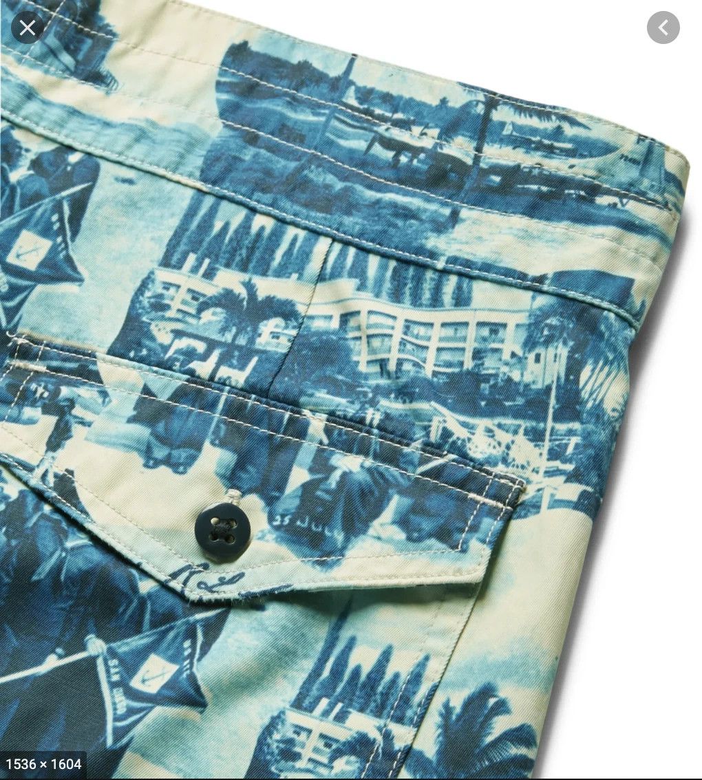 RRL Ralph Lauren rrl cotton blend shorts printed blue size 30 bermuda board Size US 30 / EU 46 - 2 Thumbnail