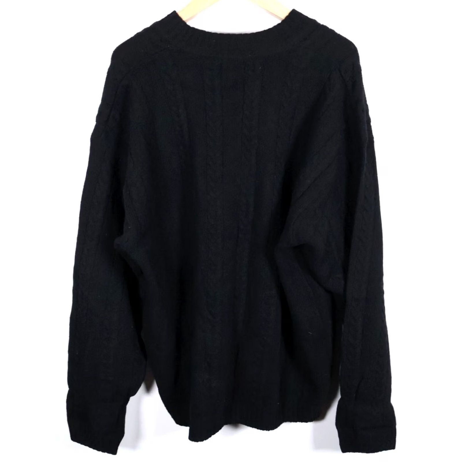 Eddie Bauer Eddie Bauer Sweater Men's 2XL Black Lambs Wool Cashmere V-Neck Knit Cable Size US XXL / EU 58 / 5 - 2 Thumbnail