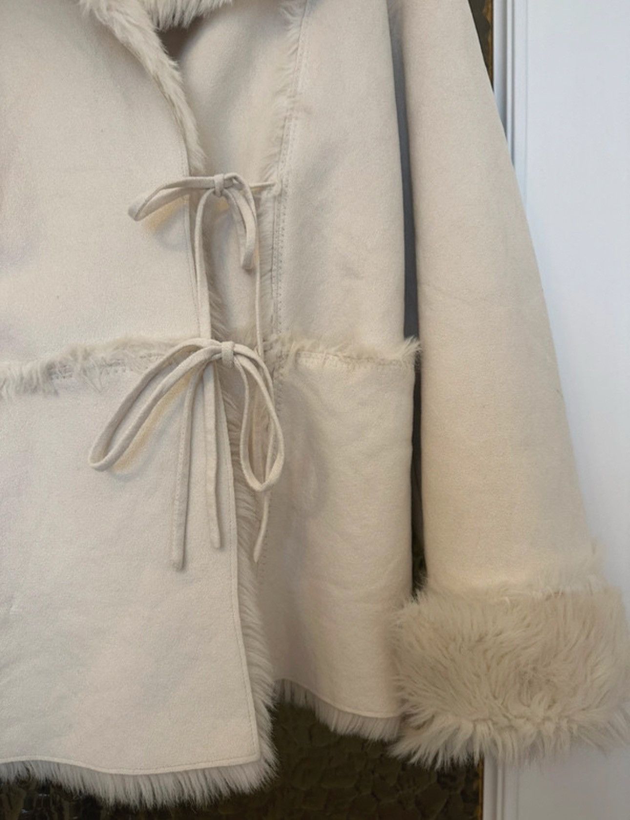 Vintage Fur coat blazer jacket wrapped tied Size M / US 6-8 / IT 42-44 - 4 Thumbnail