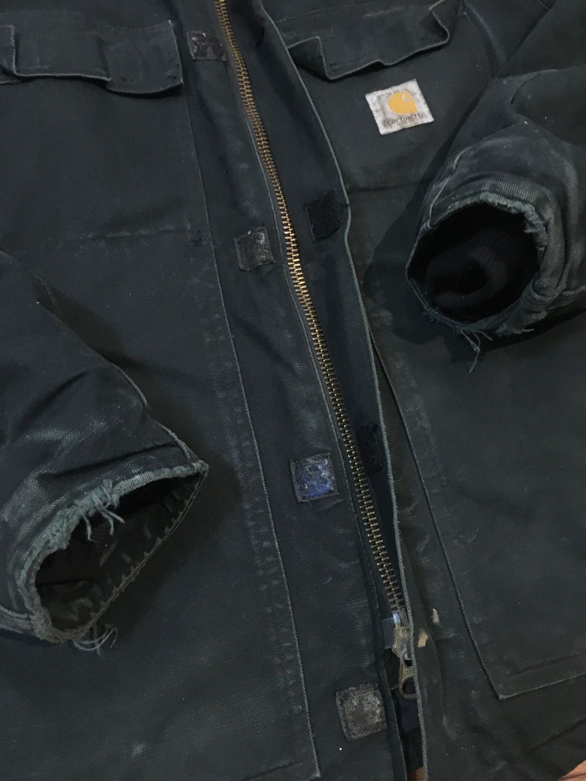 Carhartt × Vintage Black Carhartt Jacket Vintage Y2K Faded Black Size US XL / EU 56 / 4 - 5 Thumbnail