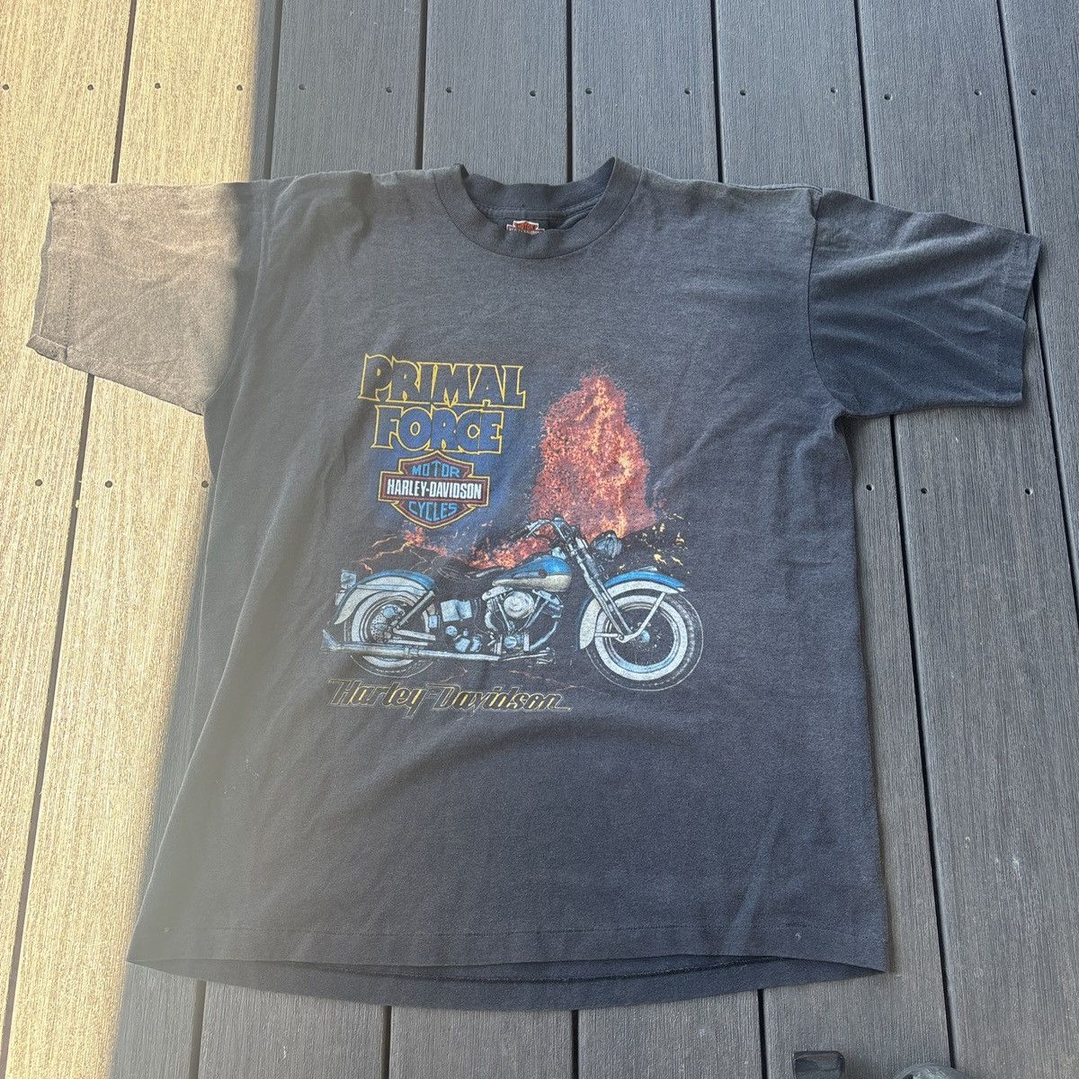 Harley Davidson Hawaii primal force 90s Harley Davidson XL T Shirt Size US XL / EU 56 / 4 - 1 Thumbnail