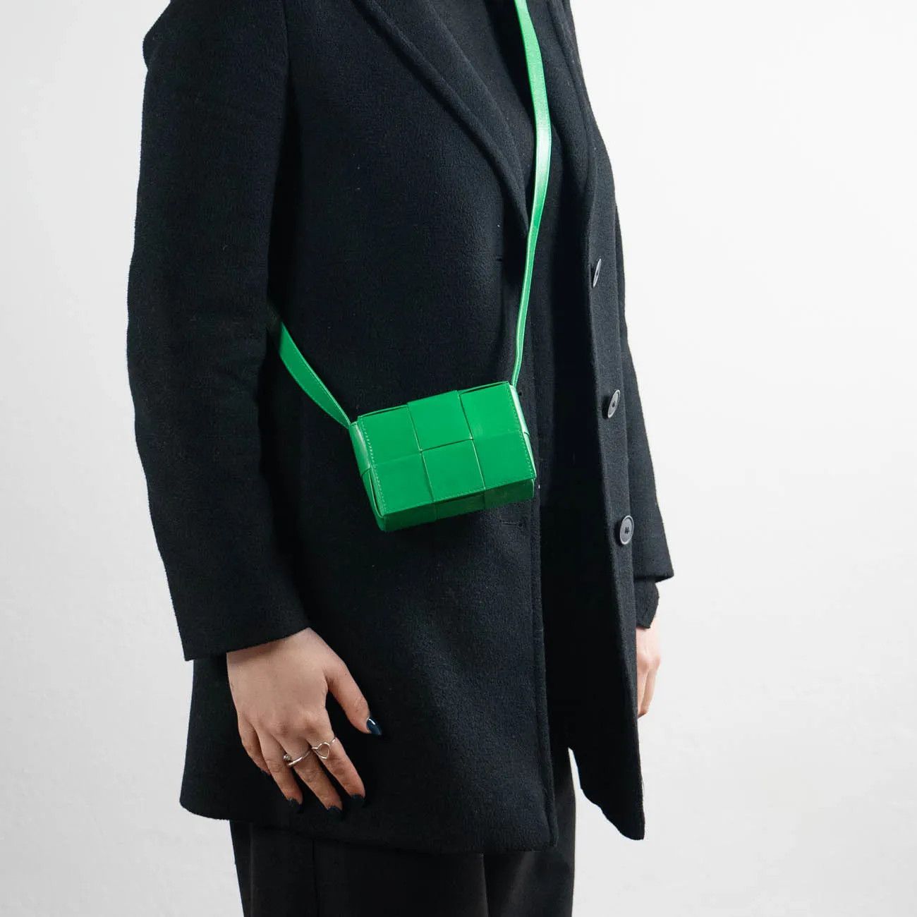 Bottega Veneta BOTTEGA VENETA Candy Cassette green paper leather mini bag Size ONE SIZE - 2 Thumbnail