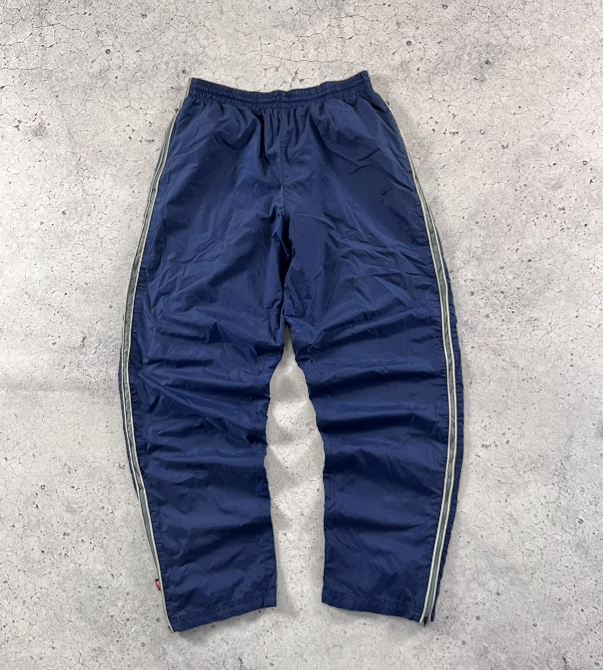 Nike × Vintage Nike Vintage Track Pants Nylon Y2K Drill Streetwear Swoosh Size US 34 / EU 50 - 2 Thumbnail