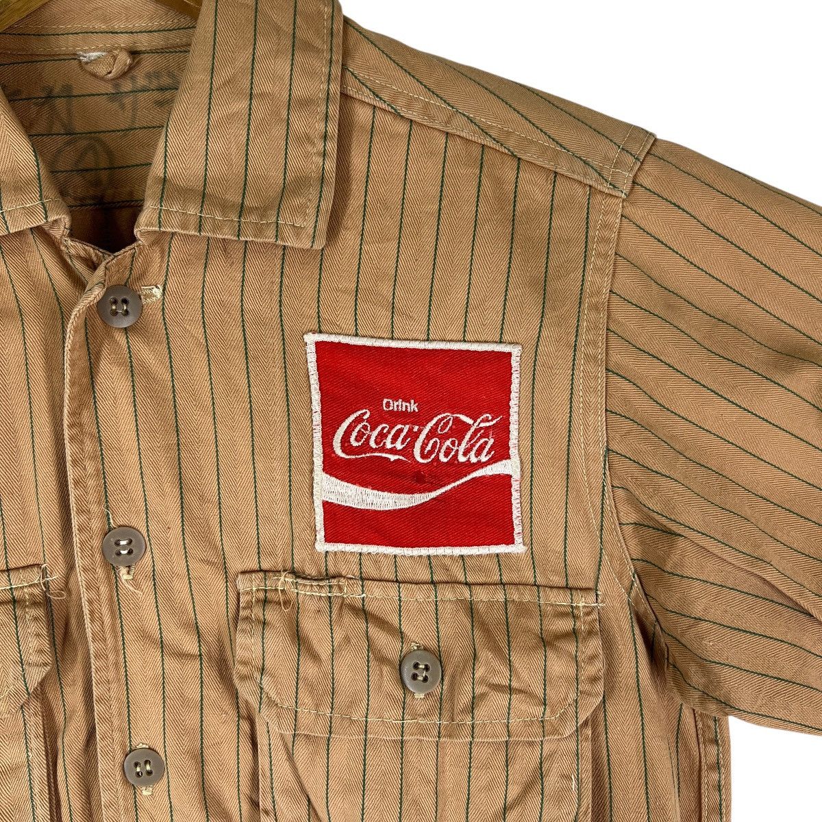 Coca Cola 70s Coca Cola Japan Taiwa Pin Stripe Hbt Work Shirt Size US S / EU 44-46 / 1 - 4 Thumbnail