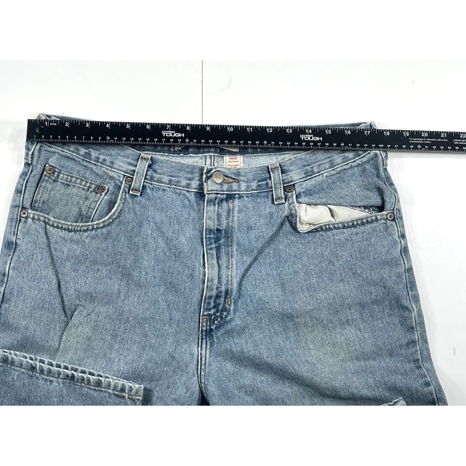 Vintage Canyon River Blues Jeans Men’s Relaxed Fit Cotton Blue Denim Size 38Wx32L Long Size US 38 / EU 54 - 3 Thumbnail