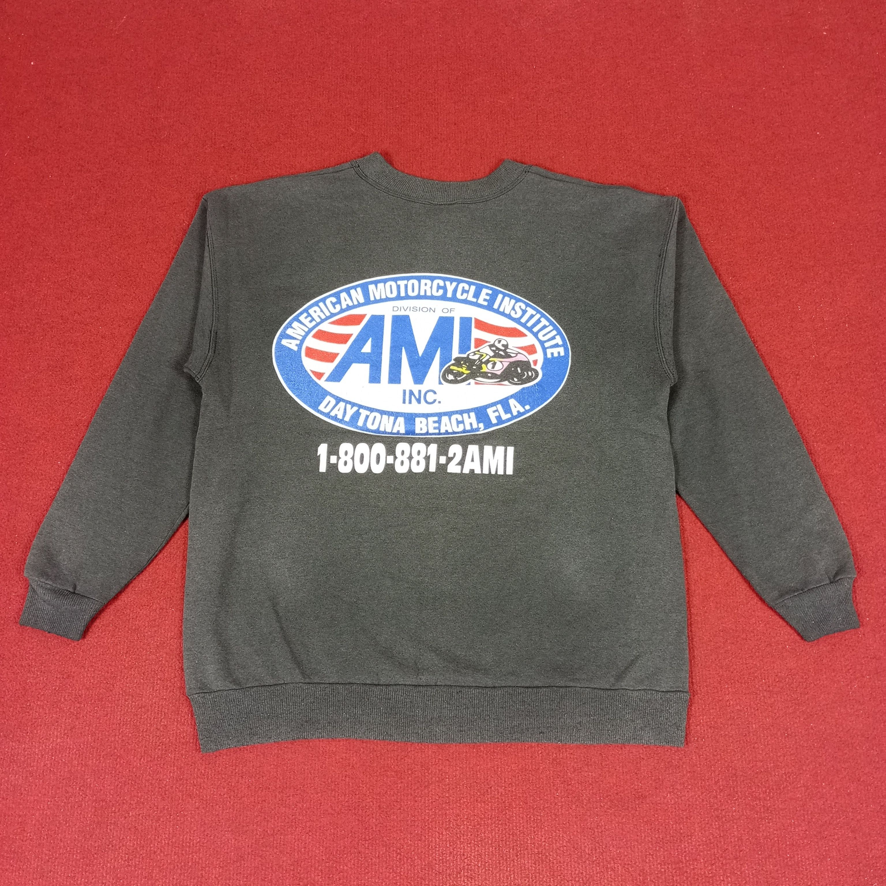 Vintage American Motorcycle Institute Daytona Beach Sweatshirt Size US S / EU 44-46 / 1 - 1 Thumbnail