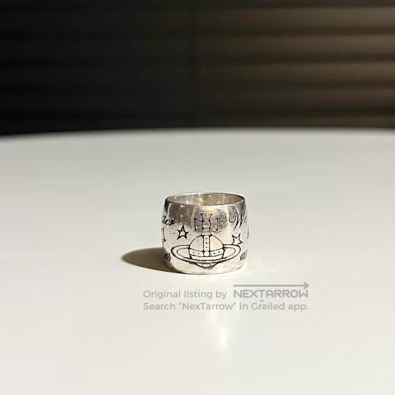 Vivienne Westwood Vivienne Westwood size S Star Saturn Engraved Ring Size ONE SIZE - 3 Thumbnail
