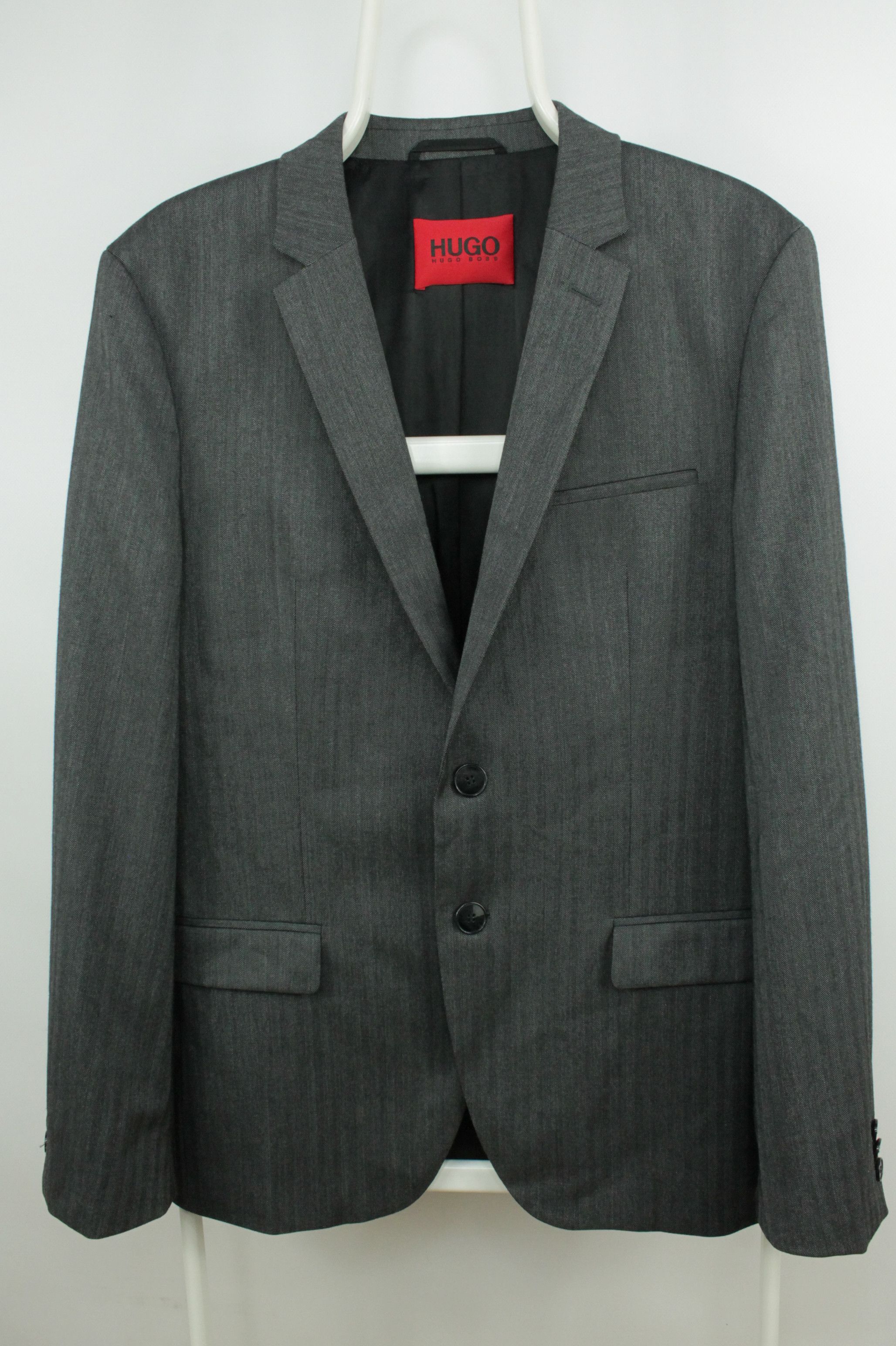 Designer × Hugo Boss Hugo Boss Extra Slim Fit Stretch Gray Wool Blazer Jacket Size US S / EU 44-46 / 1 - 1 Thumbnail