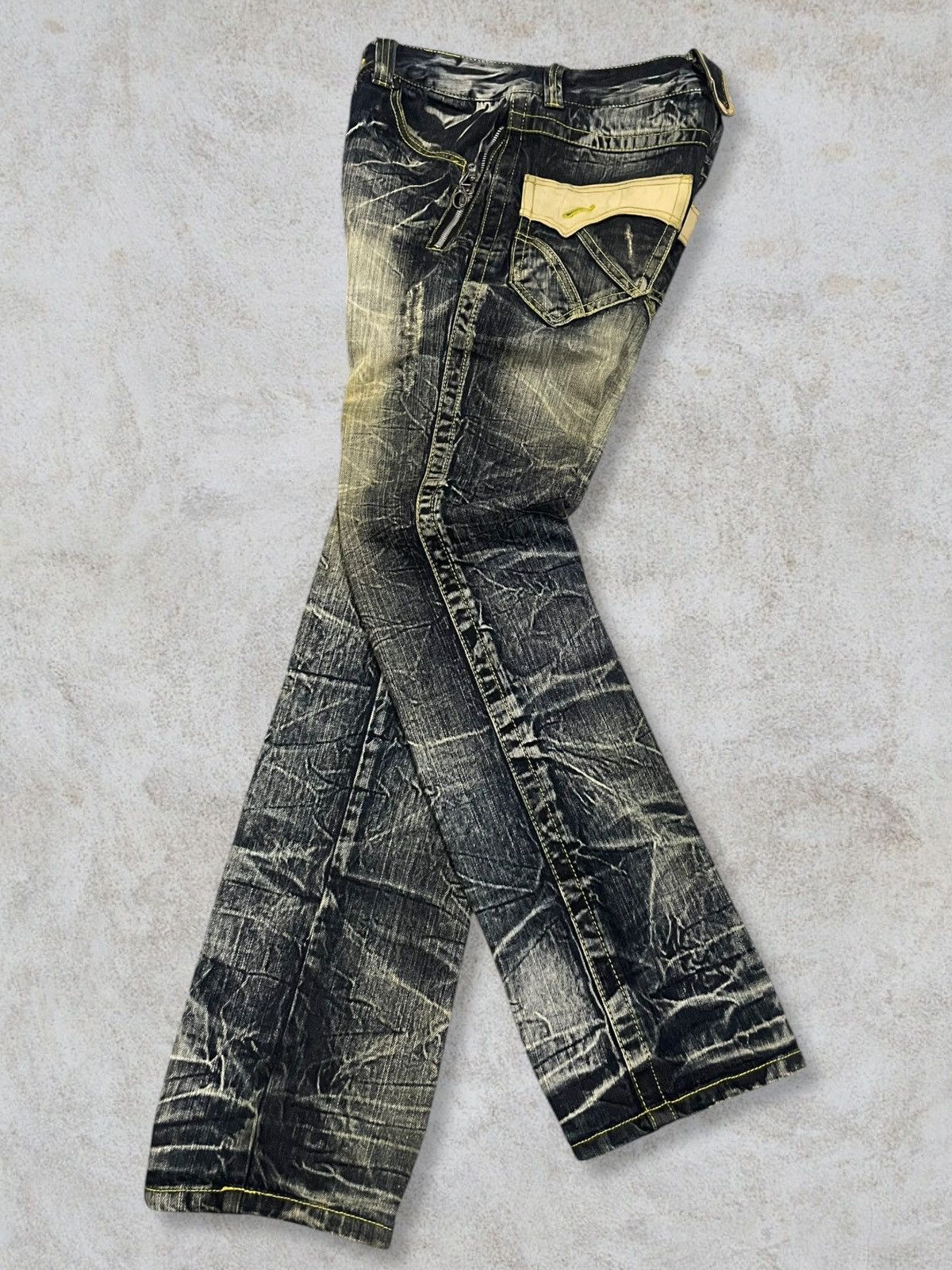 Le Grande Bleu (L.G.B.) Japanese Gothic And Punk Style Rusty Mud Wash Skull Jeans Size US 30 / EU 46 - 10 Thumbnail