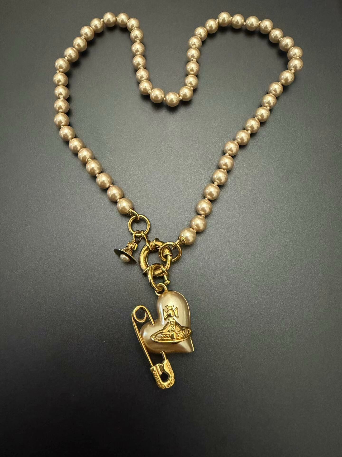 Vivienne Westwood Vivienne Westwood Heart Pearl Necklace Size ONE SIZE - 1 Thumbnail