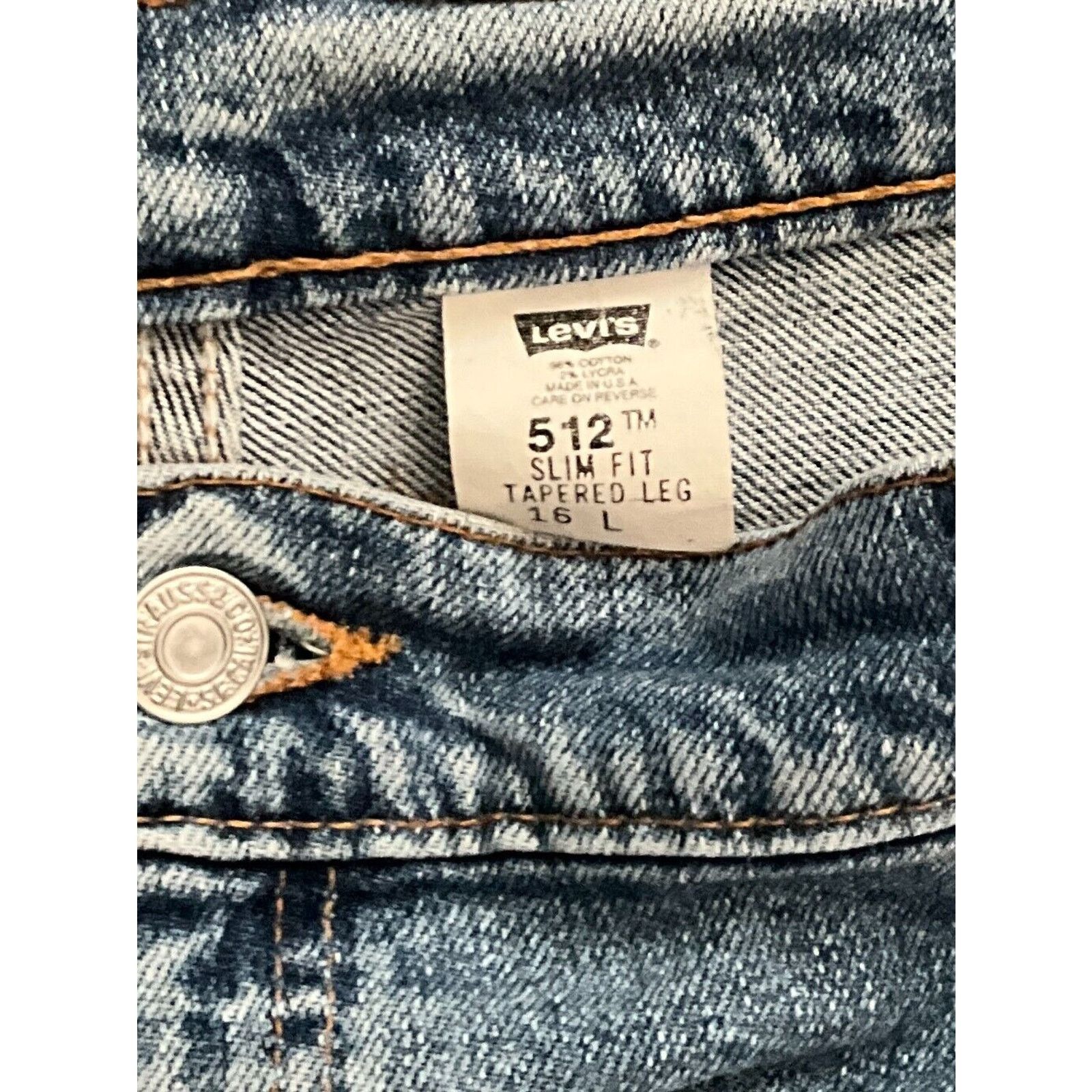 Levi's Levi’s 512 Slim Tapered Y2K Vintage Denim Jeans 16L 34x 33 Size 38" / US 16 / IT 52 - 8 Thumbnail