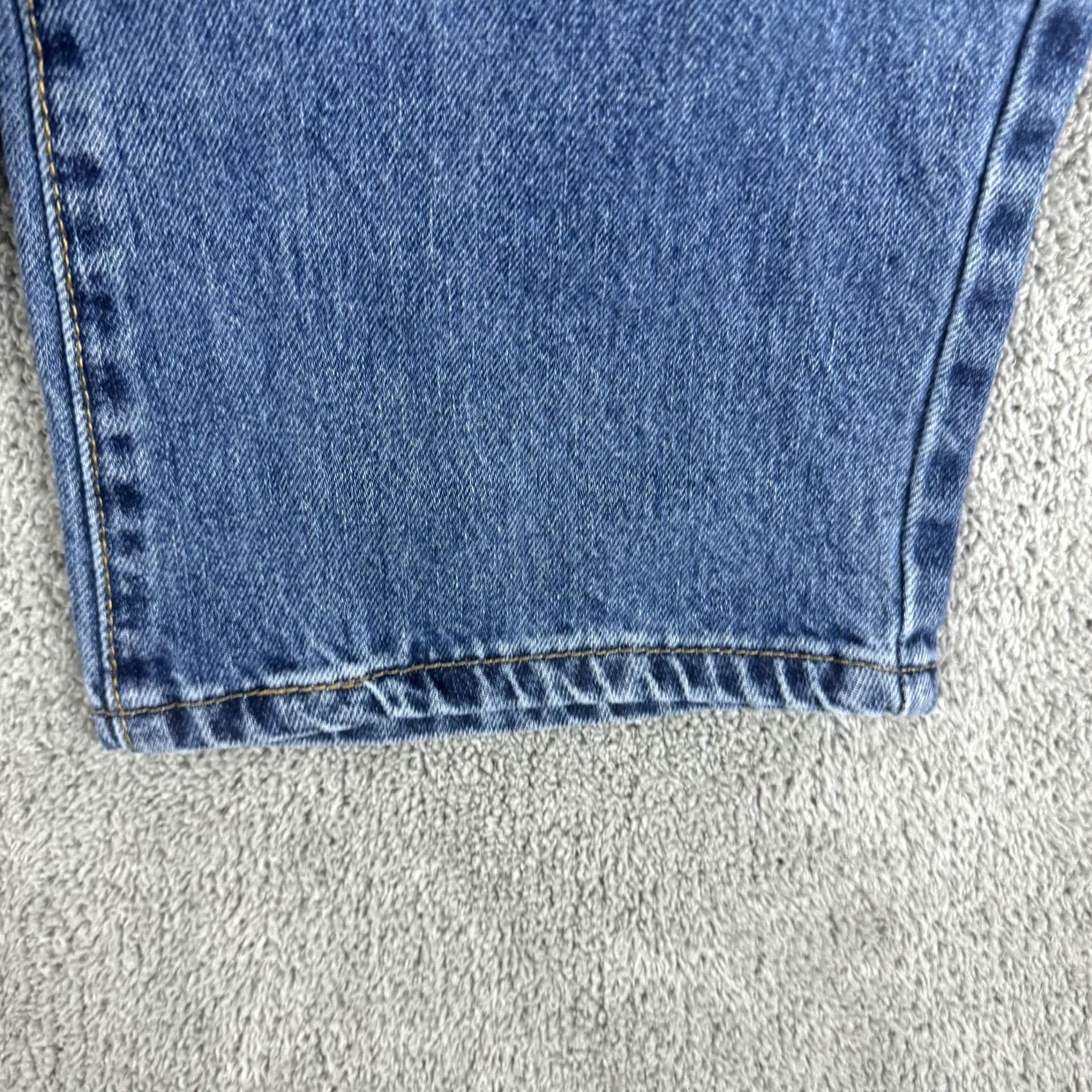 Levi's Levi's 517 Jeans Mens 33x29 Blue Bootcut Regular Denim Mexico Medium Wash Distressed Pockets Zip Back Patch Red Tab 500 Series Mens Jeans Regular Fit Size US 33 - 7 Thumbnail