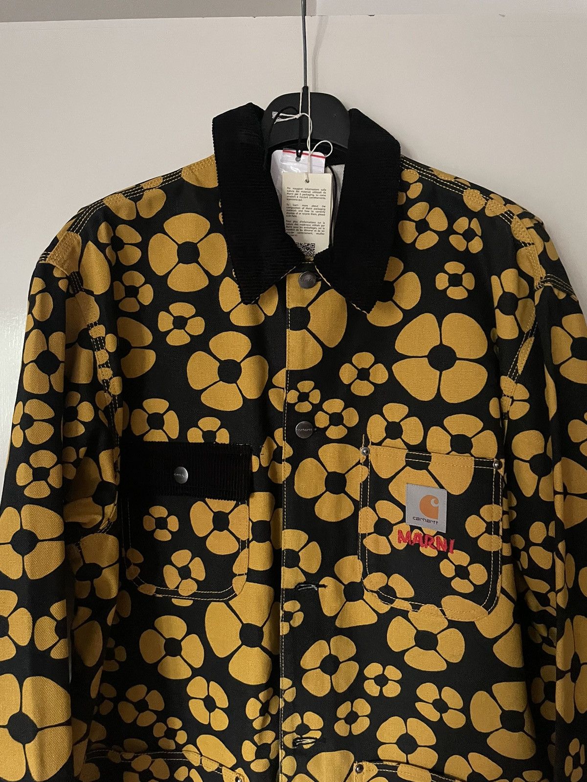 Marni MARNI X CARHARTT WIP FLORAL YELLOW CHORE WORK JACKET Size US M / EU 48-50 / 2 - 2 Thumbnail