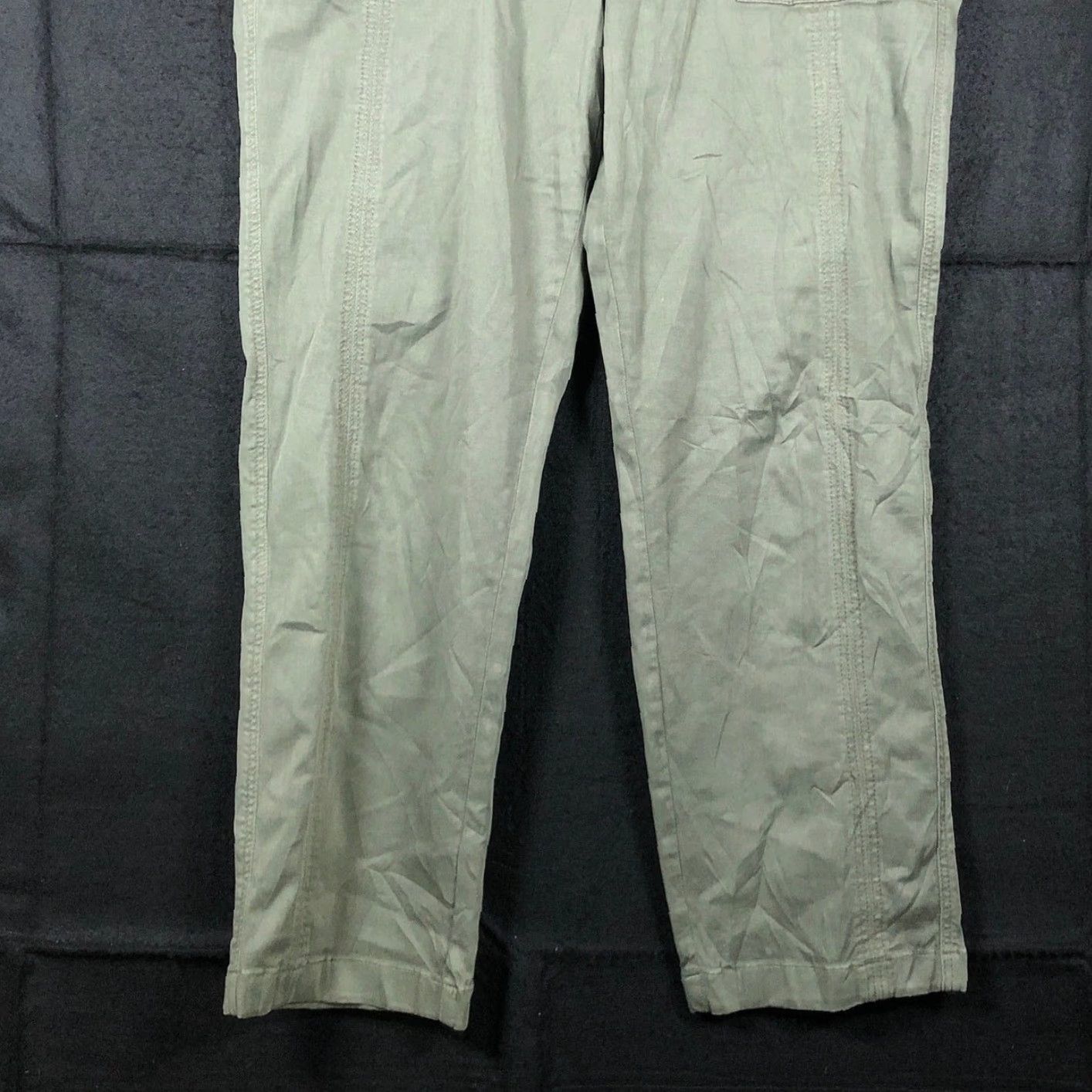 Vintage Chicos Womens Pants Green High Rise Straight Leg Stretch 0.5 (US Size 6) Size 24" / US 00 / IT 34 - 3 Thumbnail