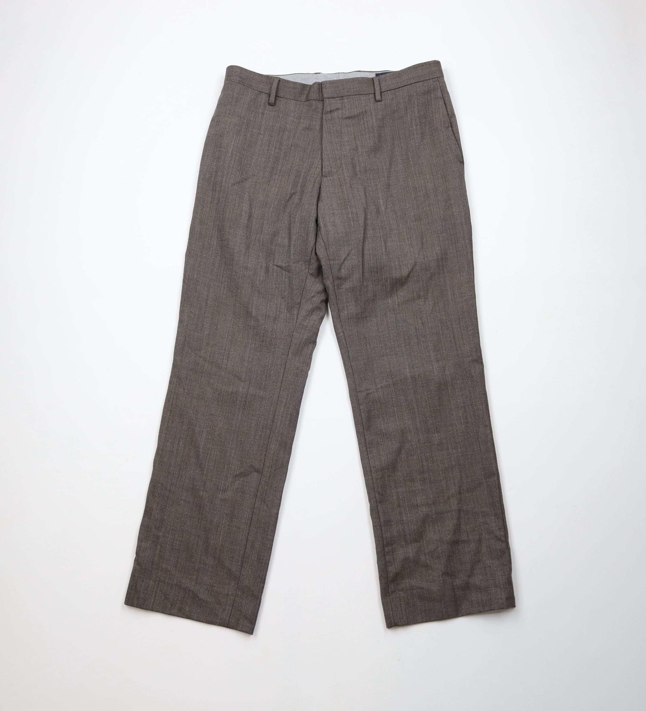 Banana Republic × Vintage Vintage Banana Republic Fit Wool Wide Leg Chino Pants Brown Size US 33 - 1 Thumbnail