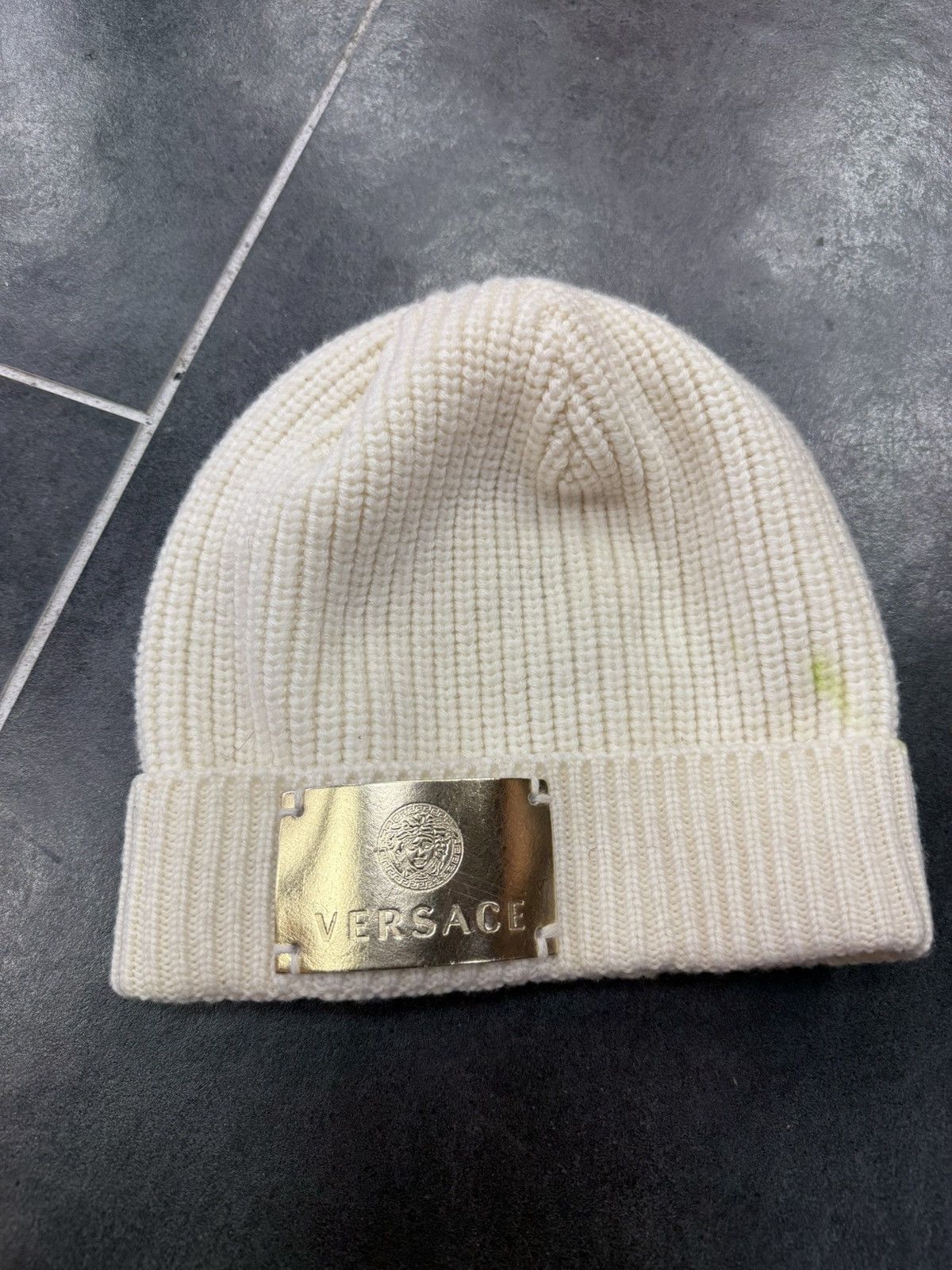 Versace Versace Wool Embroidery Beanie Gold patch Size ONE SIZE - 1 Thumbnail