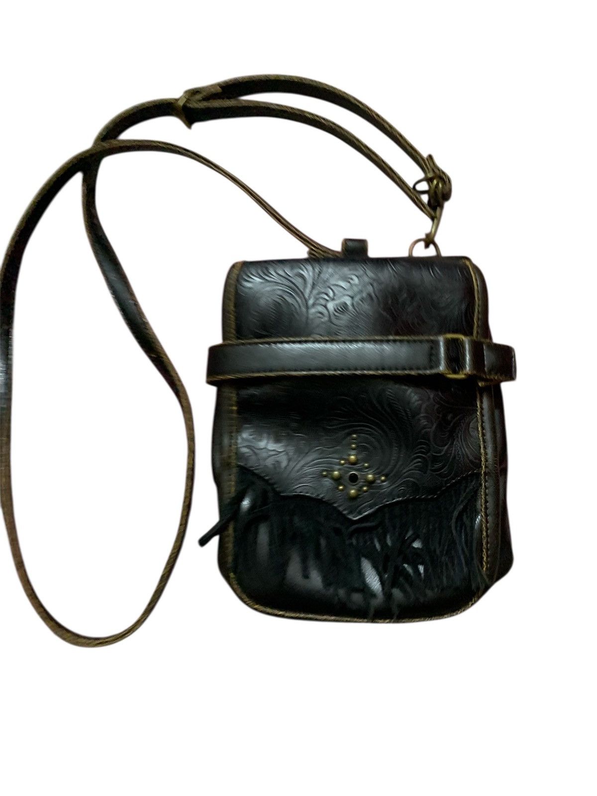 KMRii Japanese Apocalypse Vkei Custom Mini Leather Sling Bag Size ONE SIZE - 2 Thumbnail
